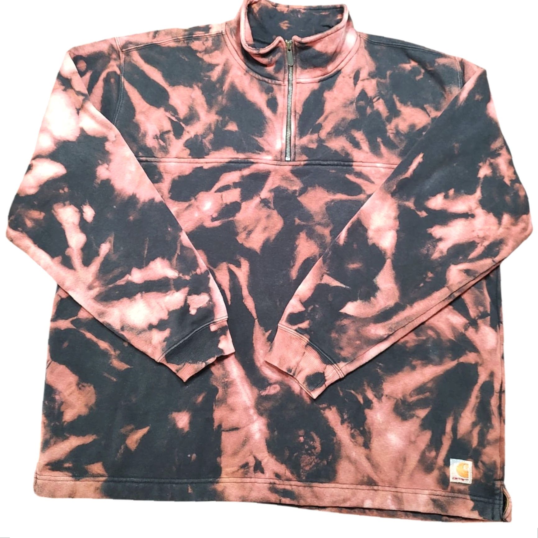 Carhartt VINTAGE Carhartt Sweatshirt Mens XL Black 1/4 Zip Tie Dye 90s College Outdoor Logo Pullover Size US XL / EU 56 / 4 - 2 Thumbnail