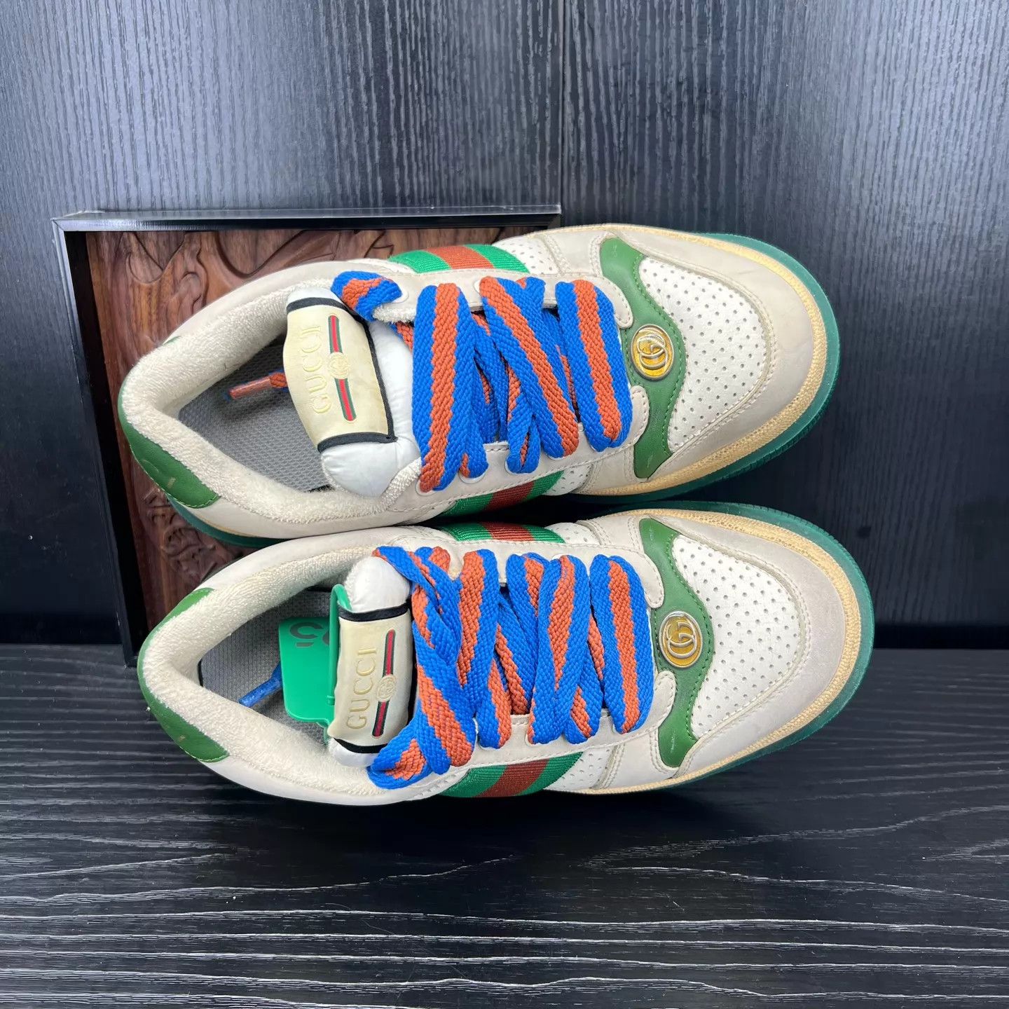 Gucci GUCCI Pangding Grey Green Size 36 Like New, Insoles Replaced Size US 5.5 / IT 35.5 - 5 Thumbnail
