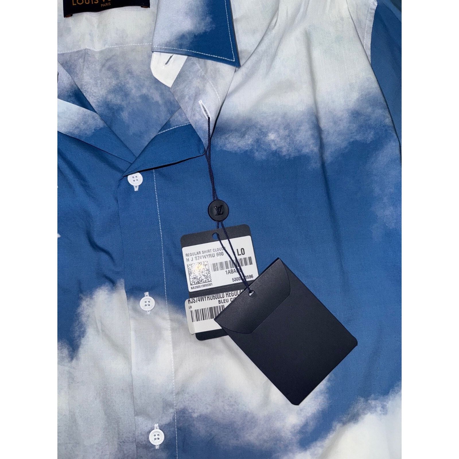 Louis Vuitton Louis Vuitton Clouds Blue White Logo Long Sleeve Button Up Size US L / EU 52-54 / 3 - 8 Thumbnail