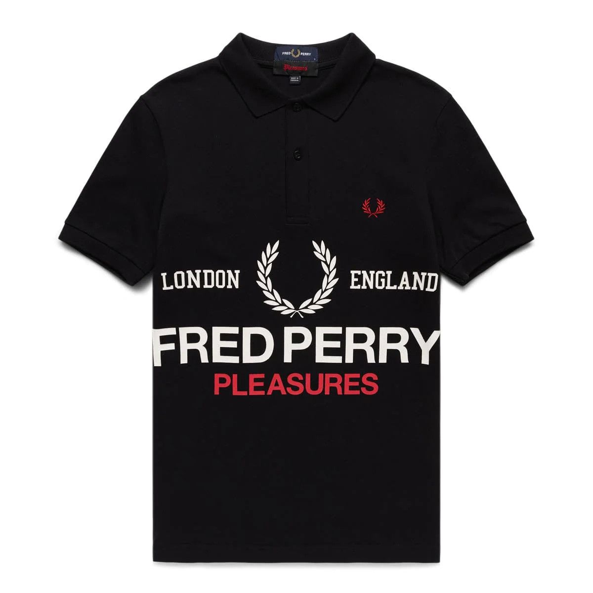 Pleasures x Fred Perry Logo Print Shirt