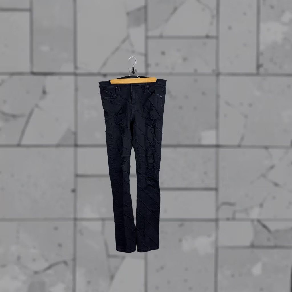 Rta RTA Jeans Mens 32 31 Black Skinny Distressed Stretch Denim Made USA Size US 32 / EU 48 - 1 Thumbnail