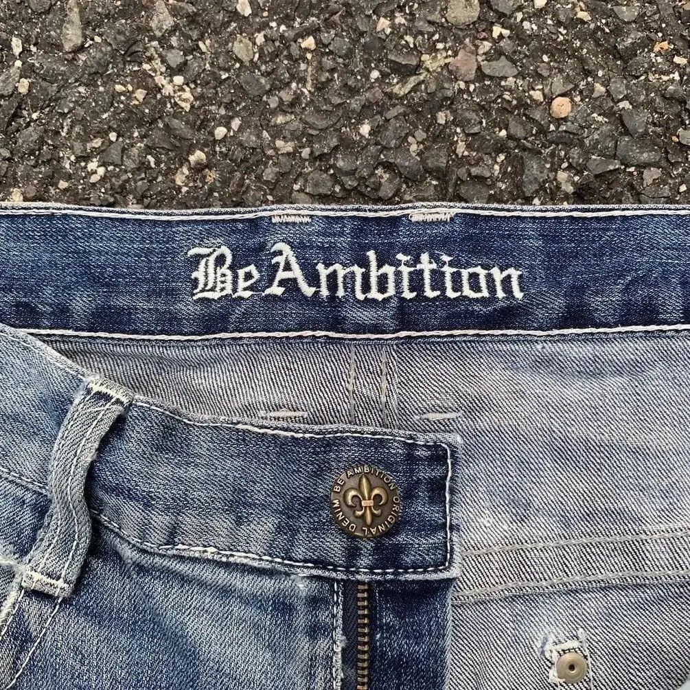 Tornado Mart SUN FADED SKULLS DISTRESSED DENIM TROUSERS BE AMBITION JEANS Size US 32 / EU 48 - 11 Thumbnail