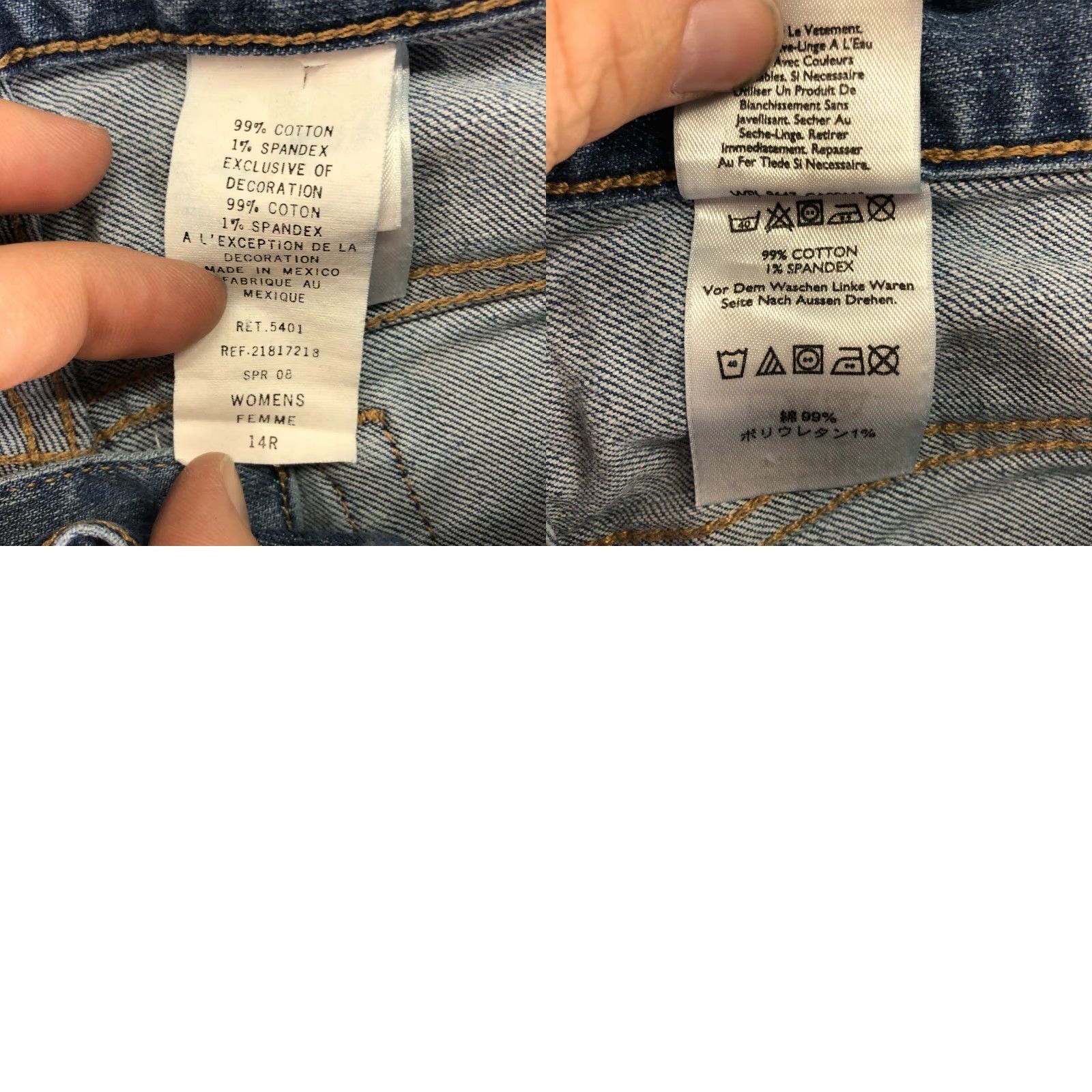 Eddie Bauer Eddie Bauer Jeans Crop High Rise Regular Womens Size 14 Medium Wash Blue Denim Cotton Comfort Size 36" / US 14 / IT 50 - 8 Thumbnail