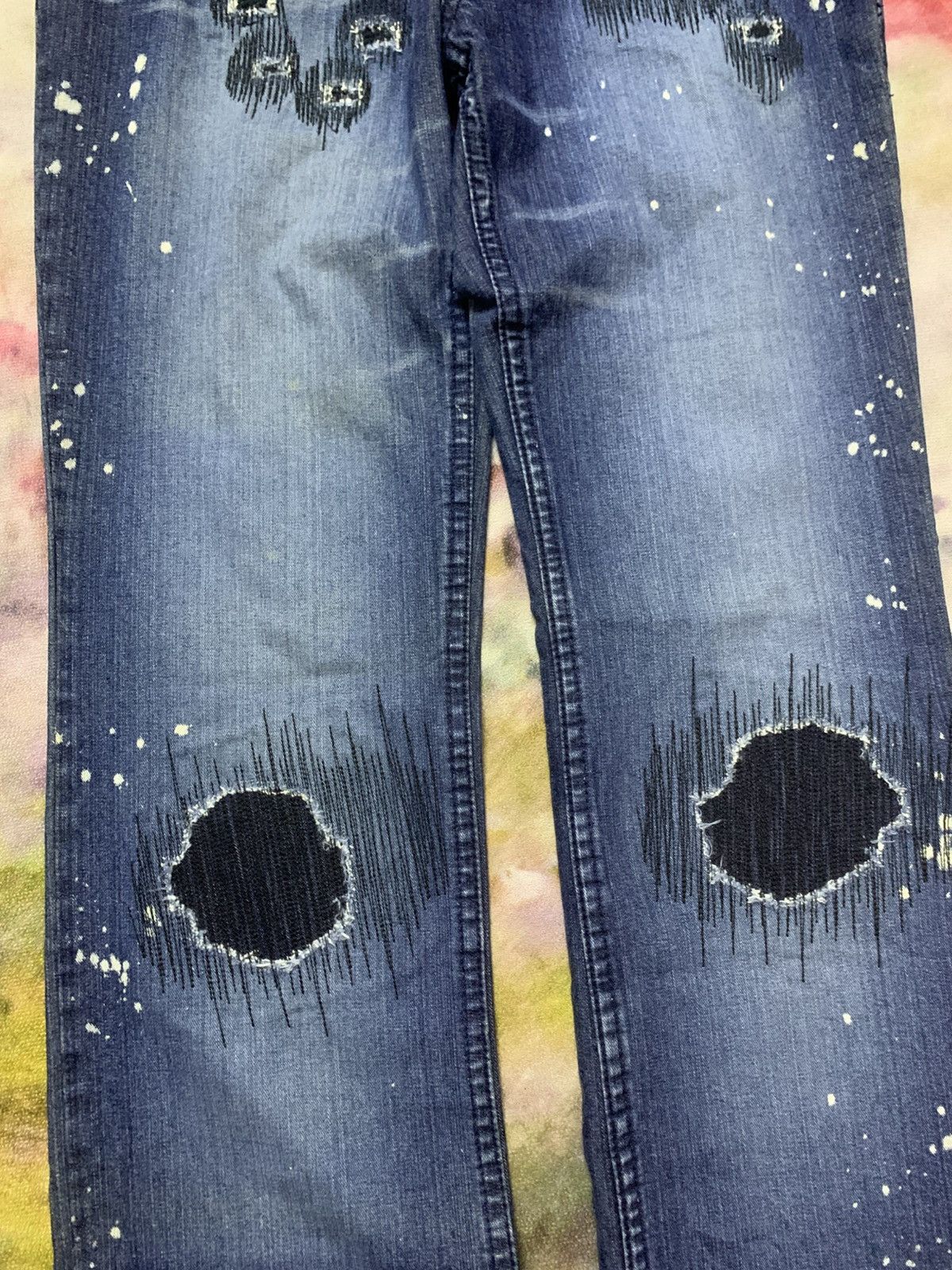 Number (N)ine Number (N)ine Distressed Paint Splatter Denim Size US 31 - 5 Thumbnail