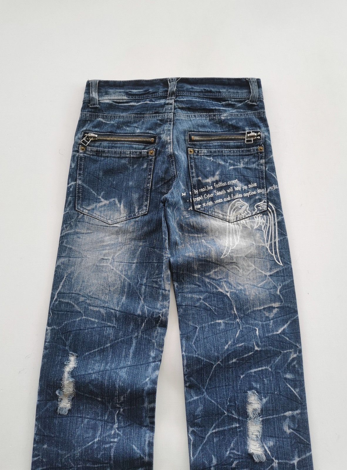 Tornado Mart Angel Wings Fare Trade Style Catclaw Denim Jeans Size US 28 / EU 44 - 5 Thumbnail