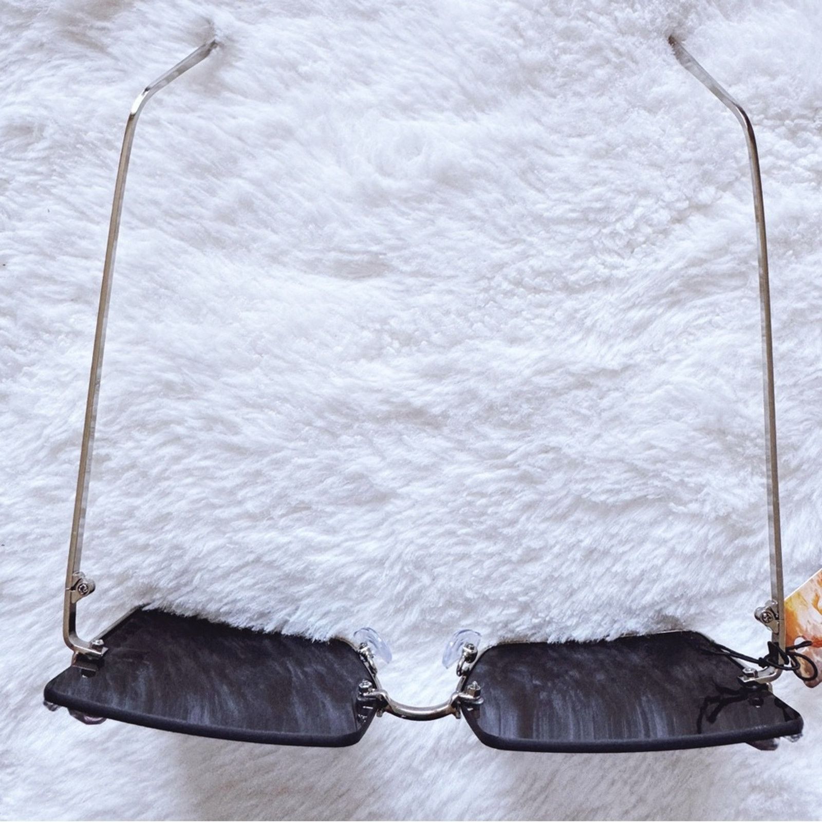 Other Nora Black w/ Silver Rims Square Sunglasses Size ONE SIZE - 5 Thumbnail