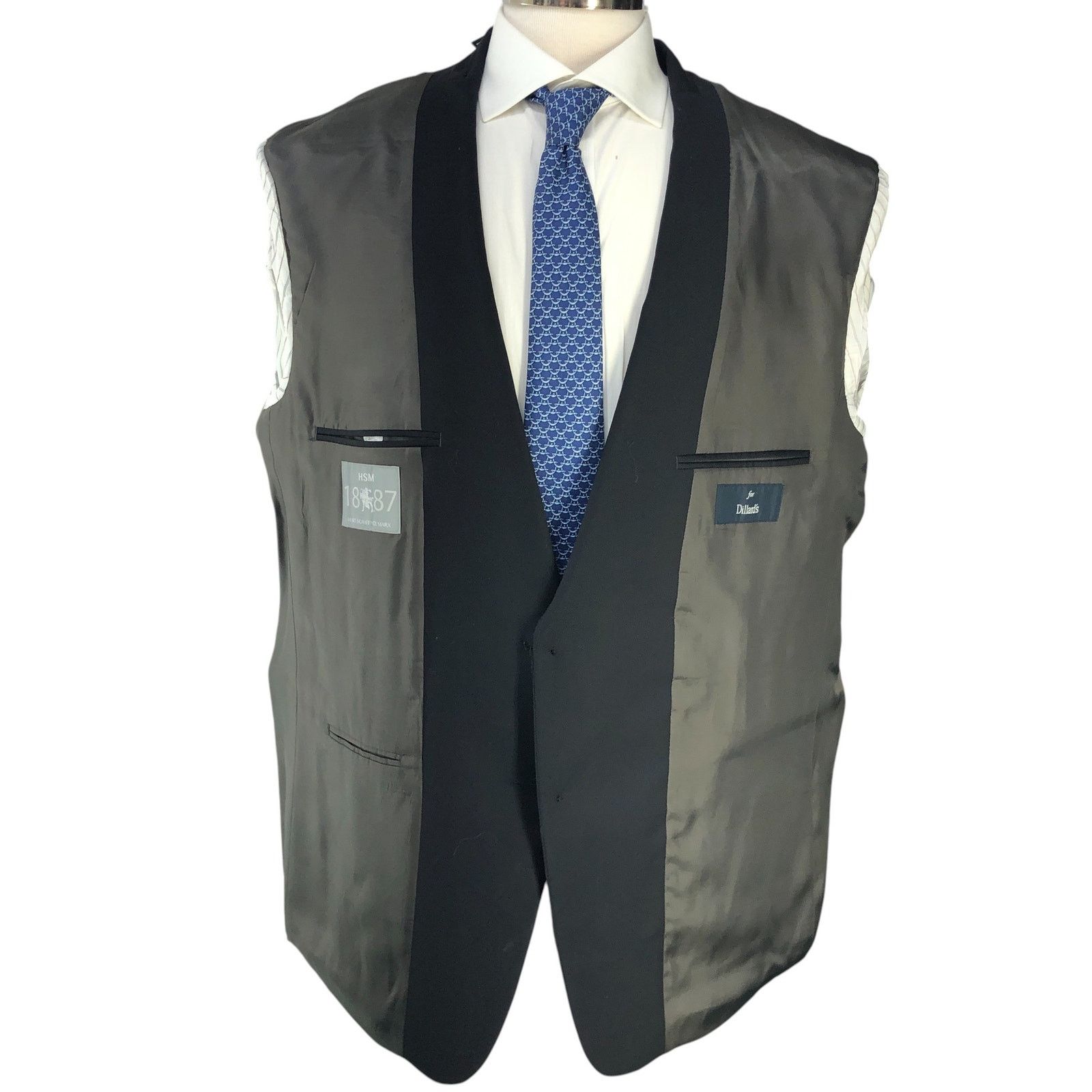 Hart Schaffner Marx Hart Schaffner Marx HSM Size 50R Blazer Blue Metal Buttons Size 50R - 14 Thumbnail