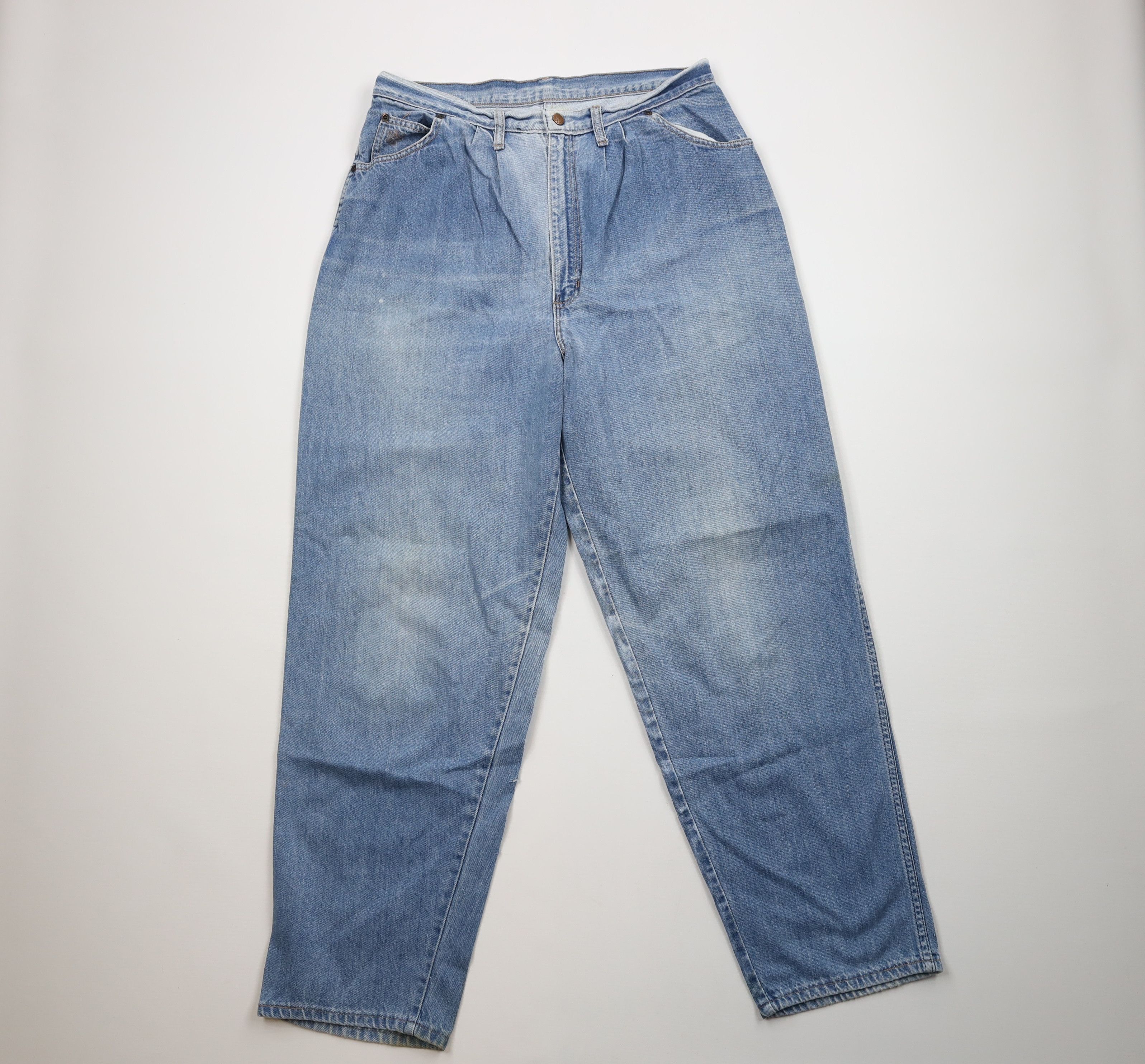 Vintage Vintage 90s Streetwear Pleated Baggy Loose Fit Denim Jeans Size US 34 / EU 50 - 1 Thumbnail
