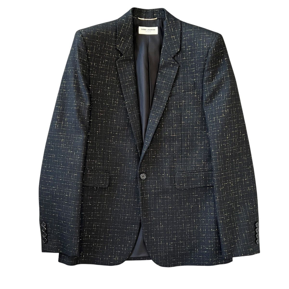 Saint Laurent Paris SAINT LAURENT PARIS 2021SS Gold Embroidered Tailored Jacket Size US S / EU 44-46 / 1 - 1 Thumbnail