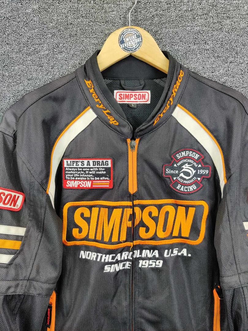 Vintage Vintage Simpson Racing Motorcycle Biker Jacket Size US L / EU 52-54 / 3 - 9 Thumbnail