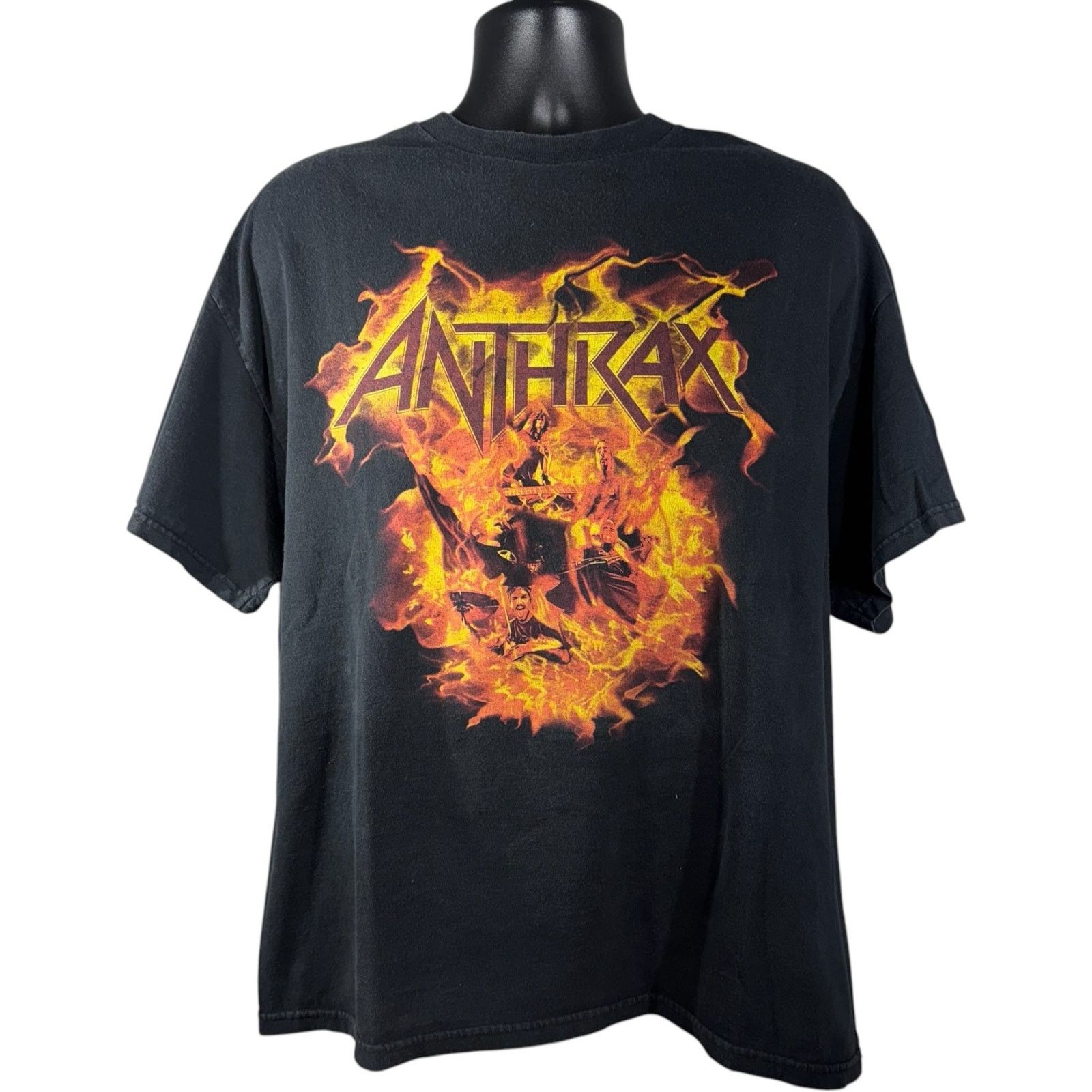 Vintage Vintage Anthrax Flame Logo Tee XL Size US XL / EU 56 / 4 - 1 Thumbnail