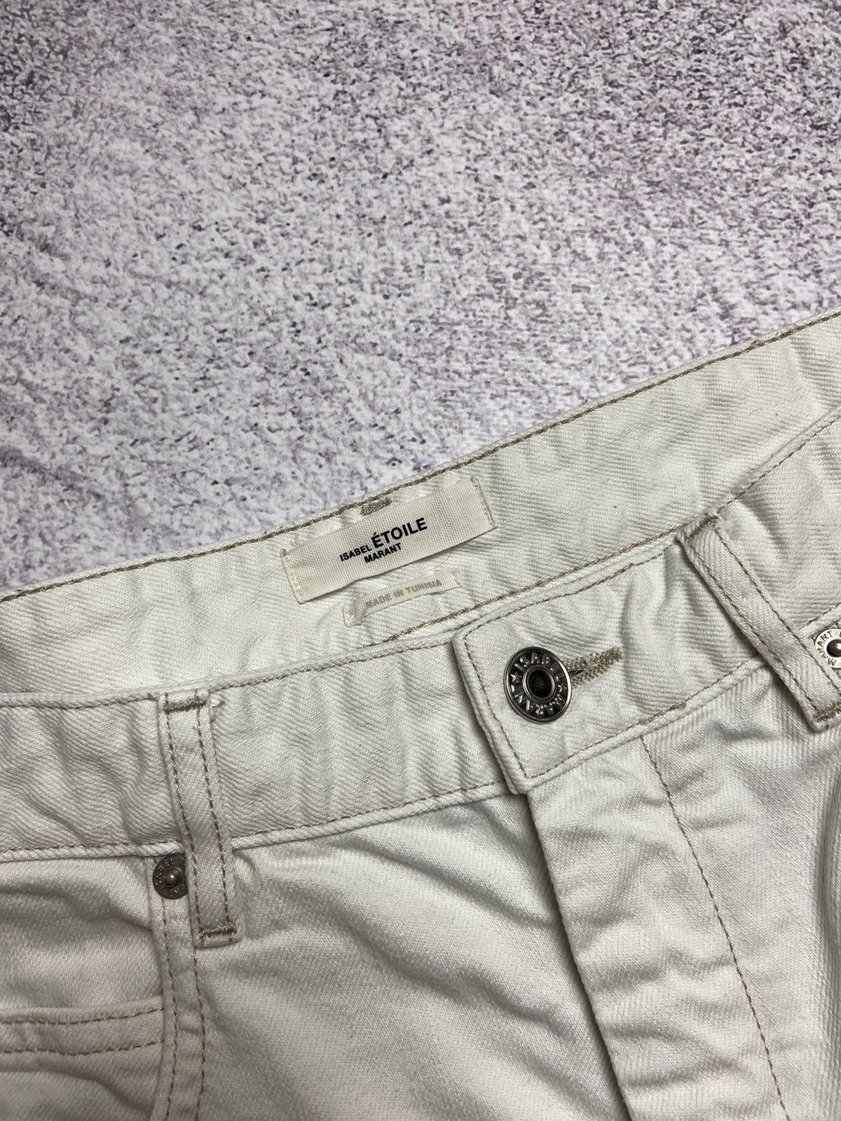 Designer × Isabel Marant Etoile Isabel Marant Etoile Jeans Women’s White Denim Pants Design Size 27" / US 4 / IT 40 - 8 Thumbnail