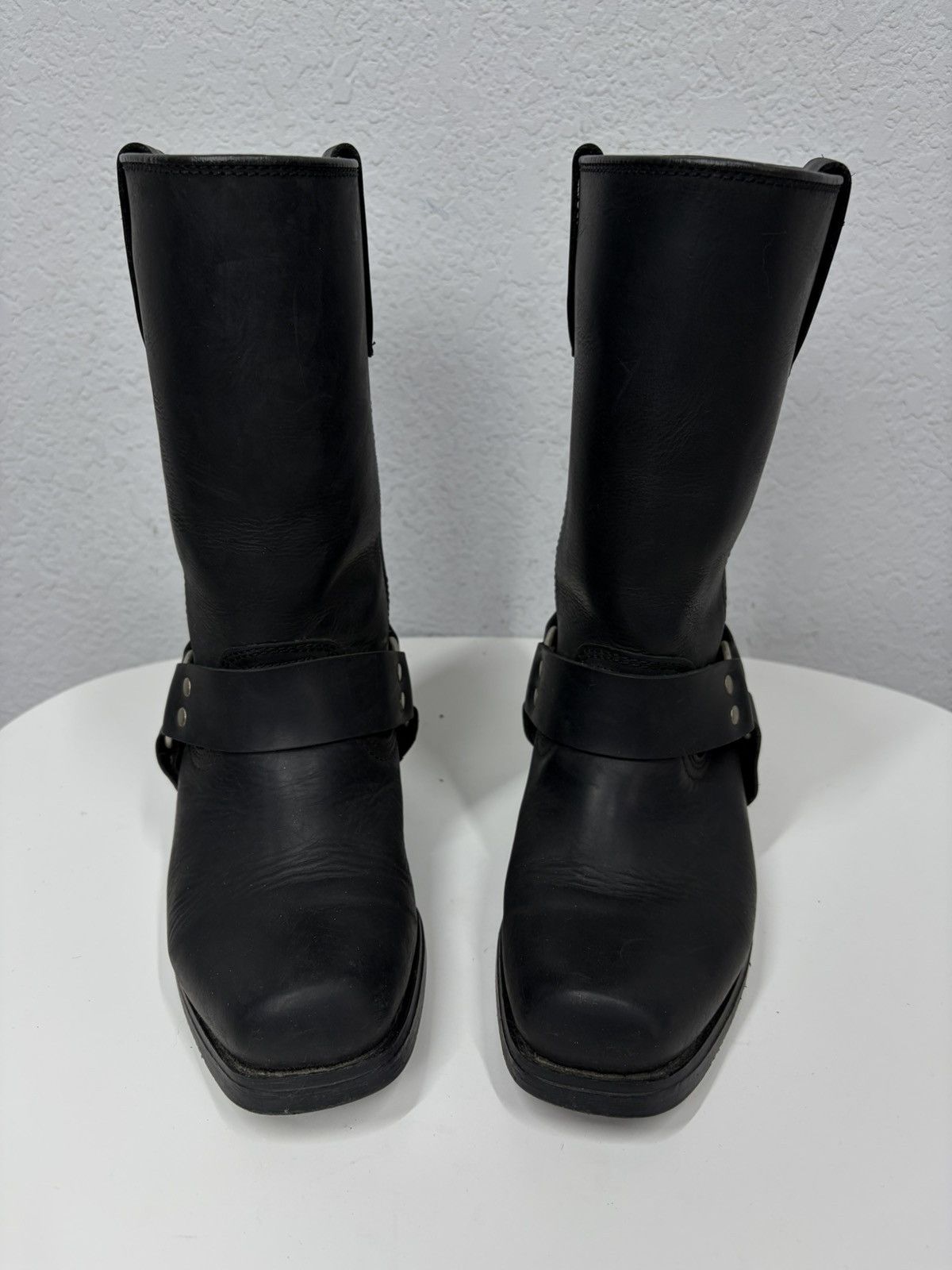 If Six Was Nine Vintage Italian AS 98 Rick Owens Style Leather Biker Boots Size US 7 / IT 37 - 5 Thumbnail