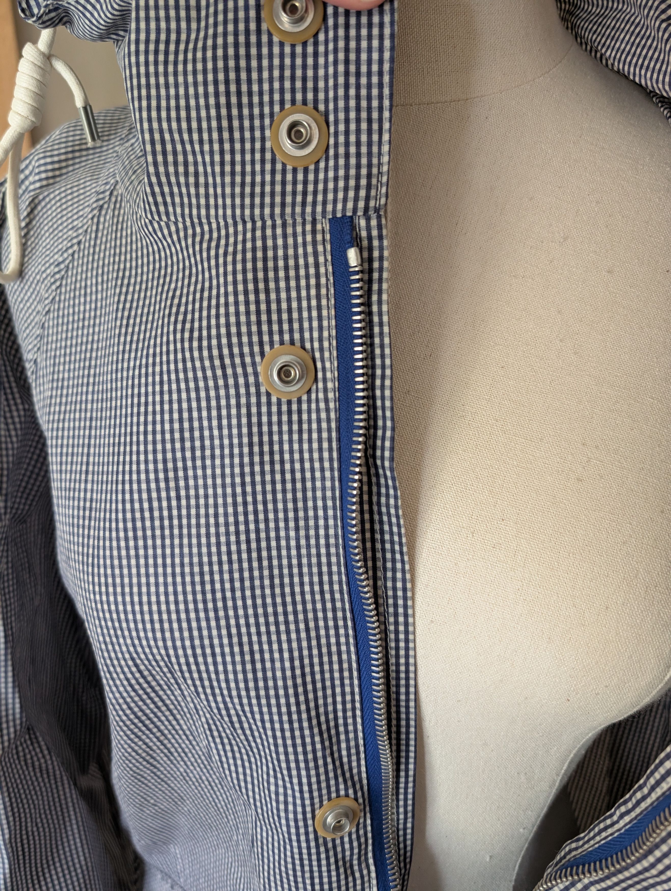 Nigel Cabourn Nigel Cabourn Beeswaxed Navy Check Aircraft Jacket Size US S / EU 44-46 / 1 - 10 Thumbnail