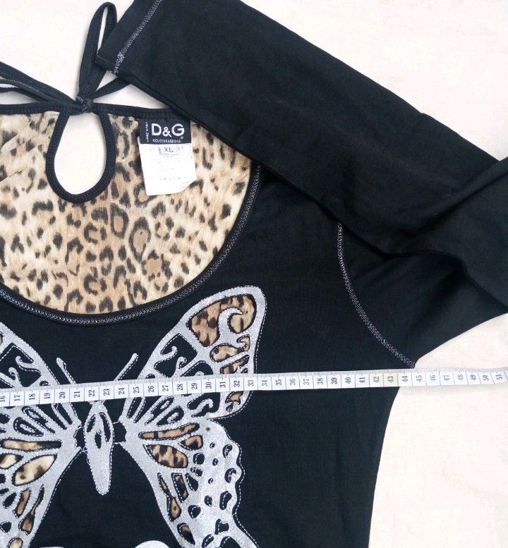 Dolce & Gabbana D&G Vintage Butterfly Long Sleeve Top RARE Size XL / US 12-14 / IT 48-50 - 8 Thumbnail