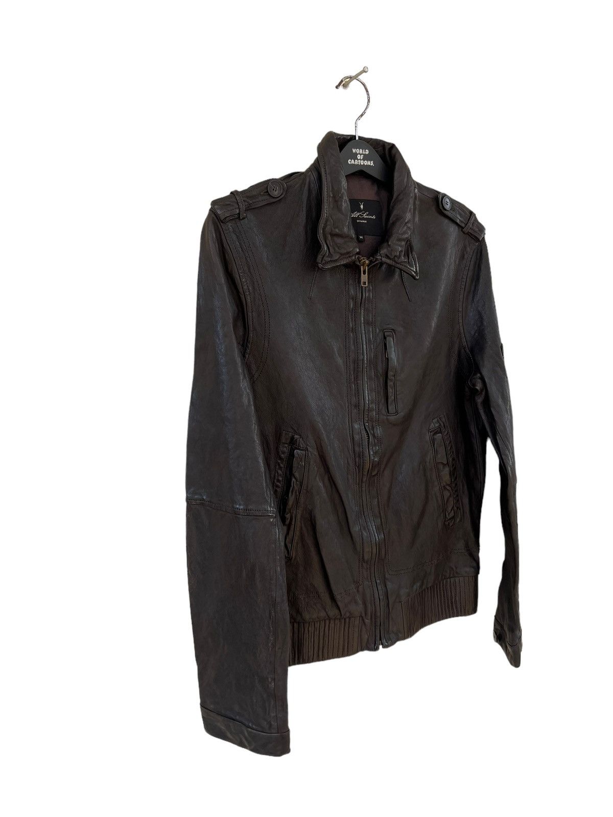 Allsaints SS 08 AllSaints Spitalfields Patina Leather Snitch Jacket Size US M / EU 48-50 / 2 - 10 Thumbnail