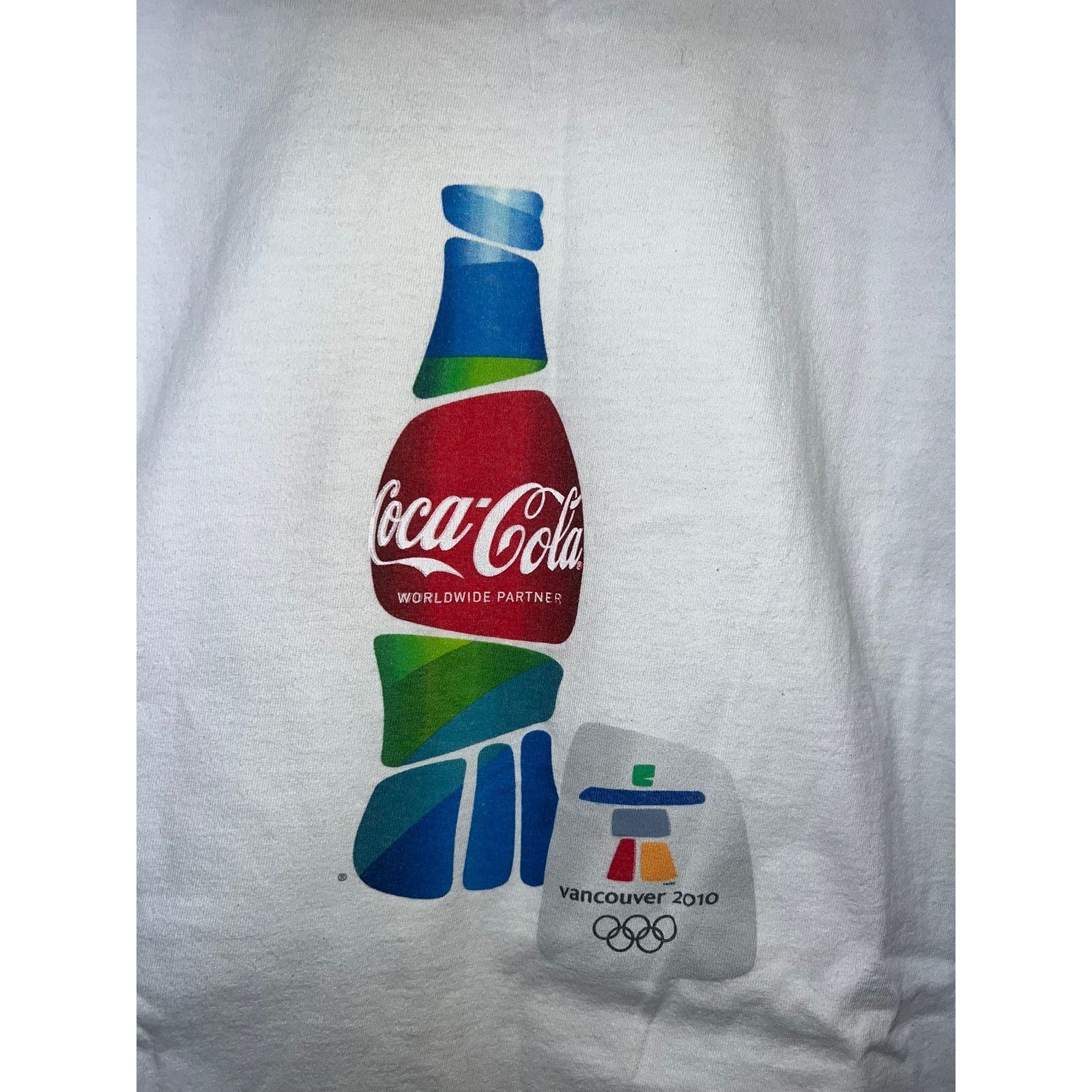 Hanes Vintage Coke Shirt Olympics Vancouver 2010 Coca-Cola Tee L Size US L / EU 52-54 / 3 - 6 Thumbnail