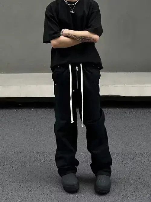 Designer stack baggy cargo zipper flared pants Size US 34 / EU 50 - 3 Thumbnail