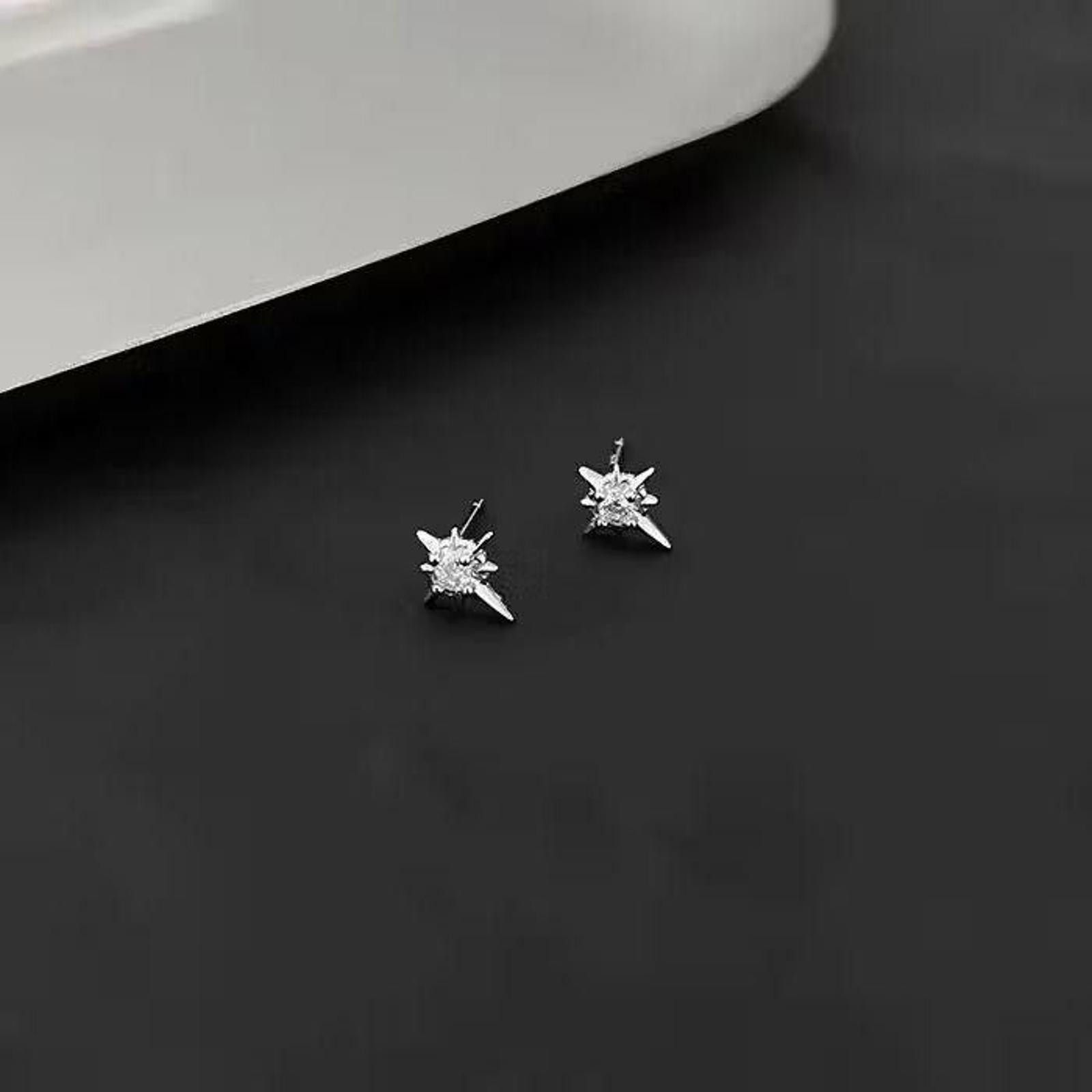 Other STAR Retro Silver Punk Earrings Size ONE SIZE - 3 Thumbnail