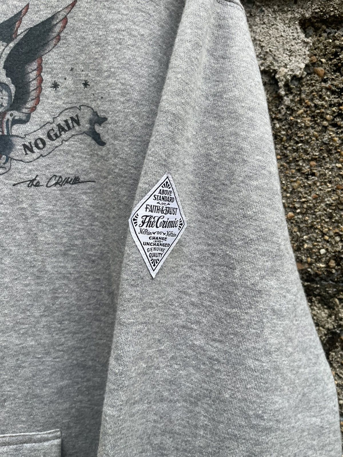 Vintage La Chouette 'No Pain No Gain' Skull Hoodie – Made in Japan Size US L / EU 52-54 / 3 - 5 Thumbnail