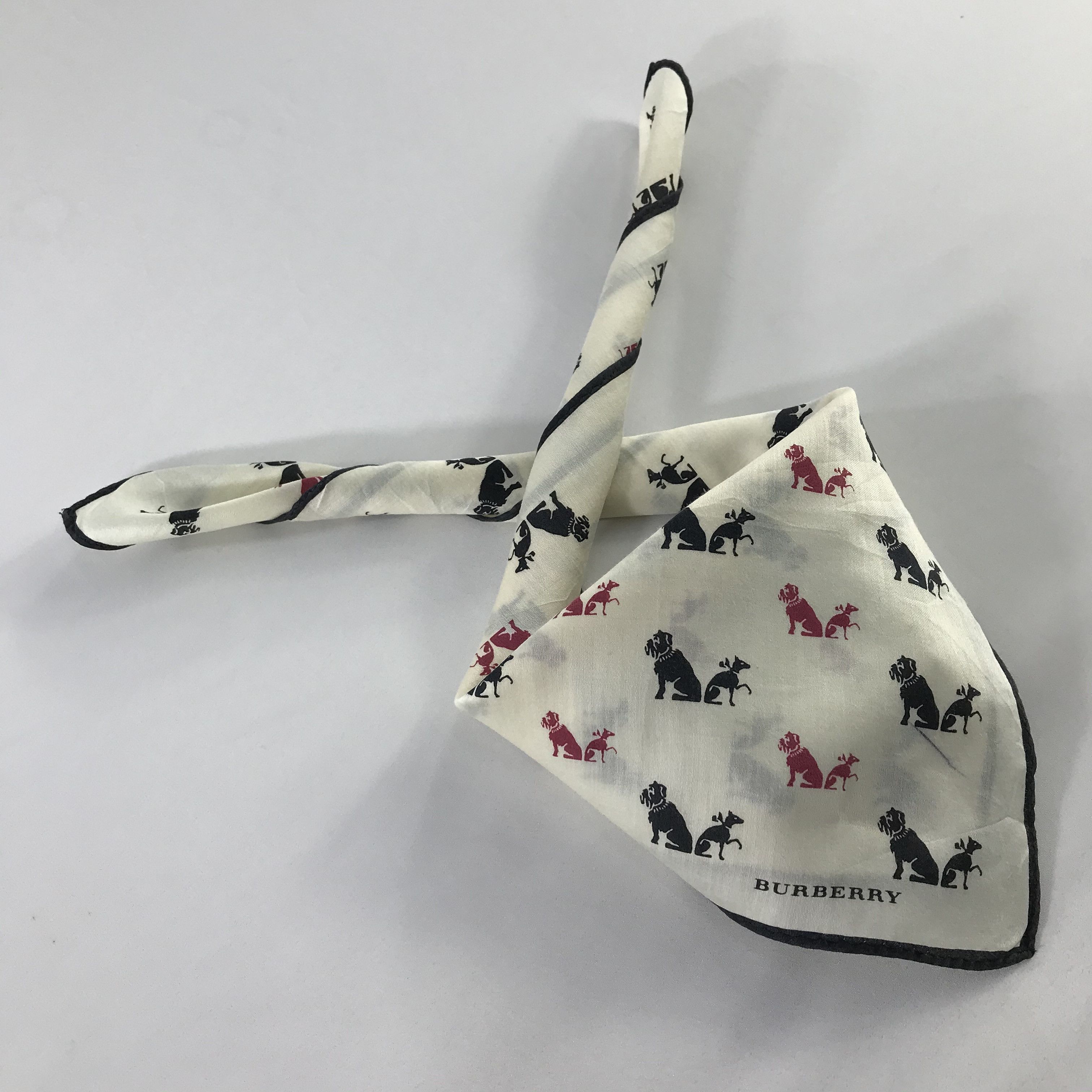 Burberry × Vintage Burberry Bandana / Handkerchief / Neckerchief - S517 Size ONE SIZE - 4 Thumbnail