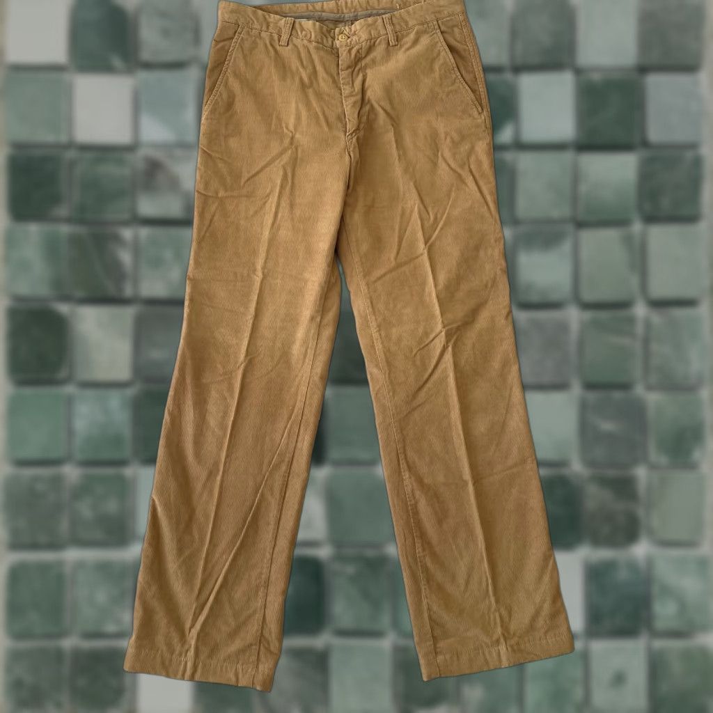 Vintage VINTAGE Ron Herman Corduroy Trouser Pants Men 32x32.5 Brown Designer Made Italy Size US 32 / EU 48 - 1 Thumbnail