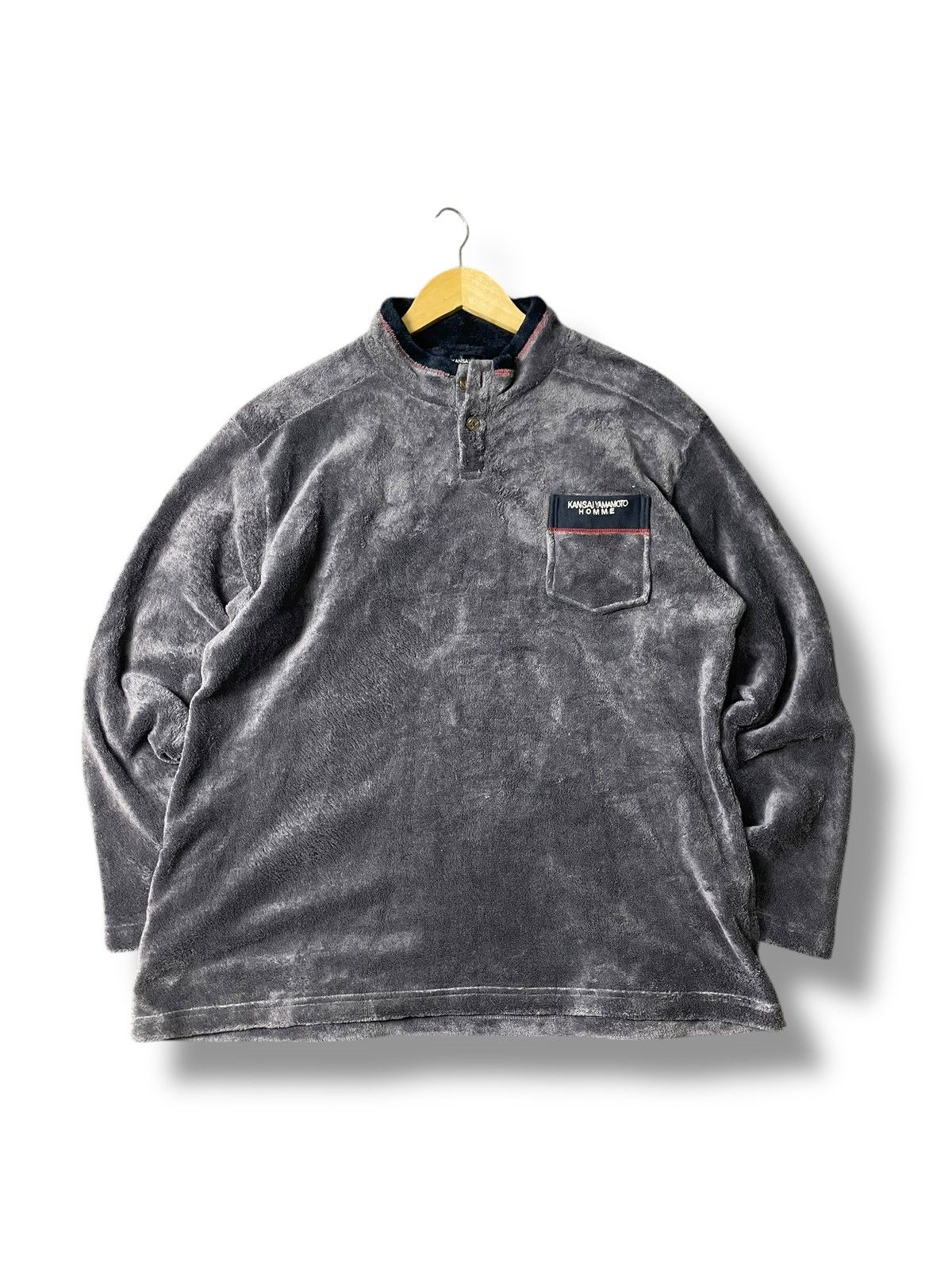 Japanese Brand × Kansai Yamamoto × Vintage KANSAI YAMAMOTO Fleece Pullover (99) Size US L / EU 52-54 / 3 - 1 Thumbnail