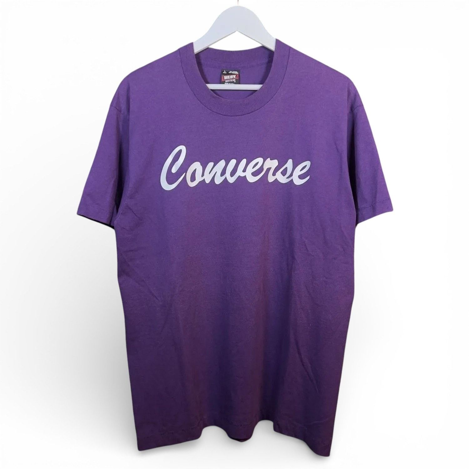 Converse Vintage 90s Converse Script Logo Tee Shirt Size US L / EU 52-54 / 3 - 1 Thumbnail