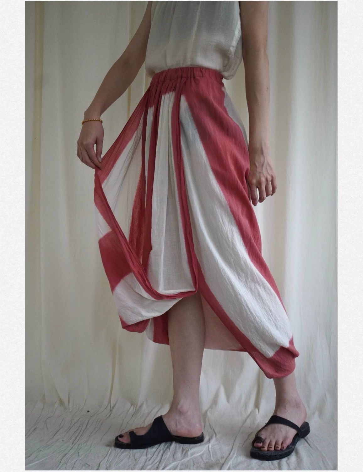 Issey Miyake Issey Miyake 1986 Pale Pink Cotton Skirt S 9/10 Size 26" / US 2 / IT 38 - 1 Thumbnail