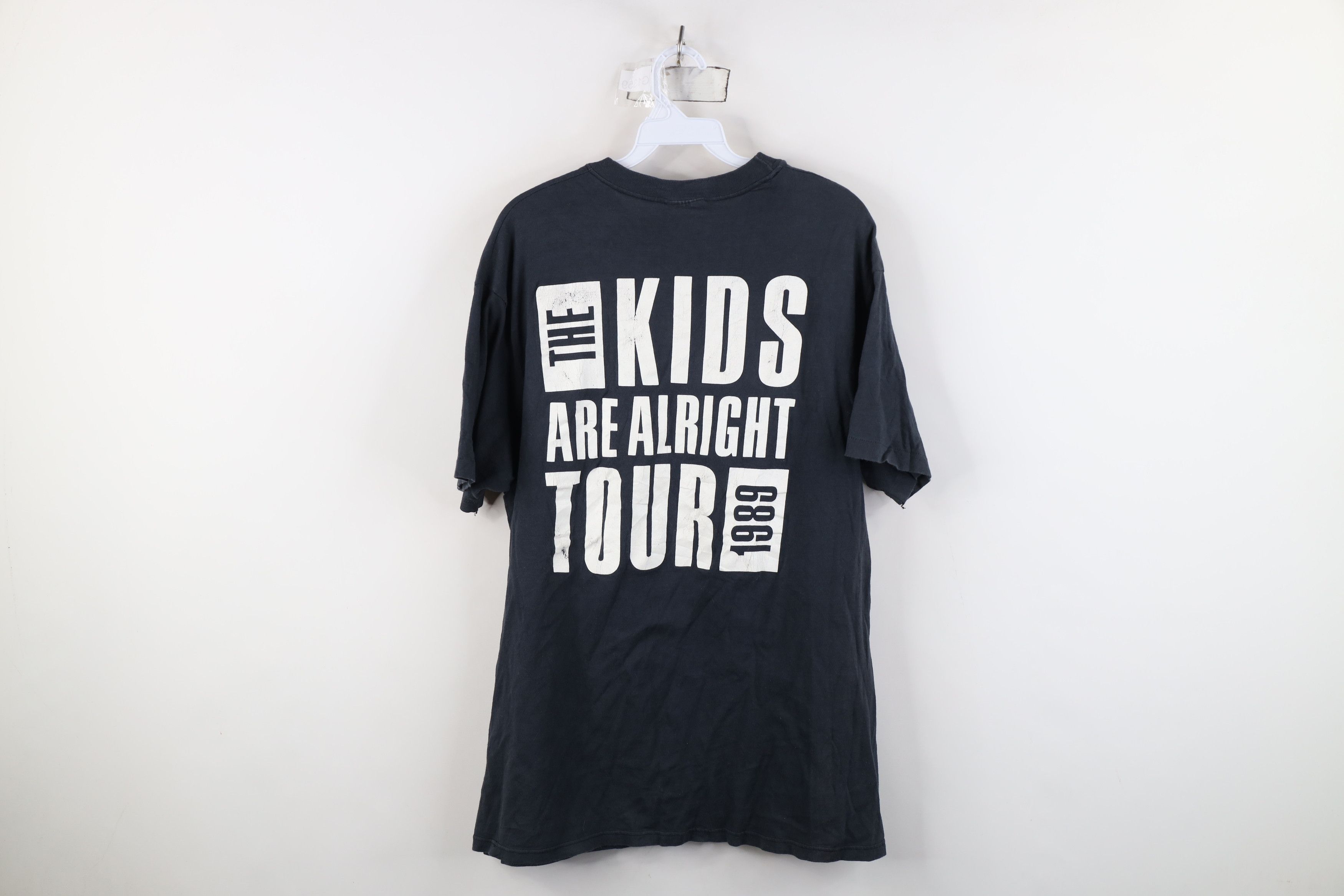 Vintage Vintage 80s Are Alright Tour The Who Band T-Shirt Black USA Size US XL / EU 56 / 4 - 12 Thumbnail