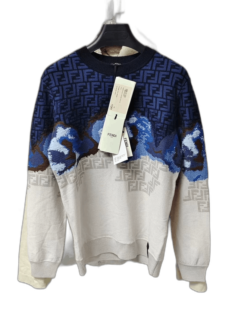 Fendi FENDI Gradient Knit Sweater with Tags Size US M / EU 48-50 / 2 - 1 Thumbnail