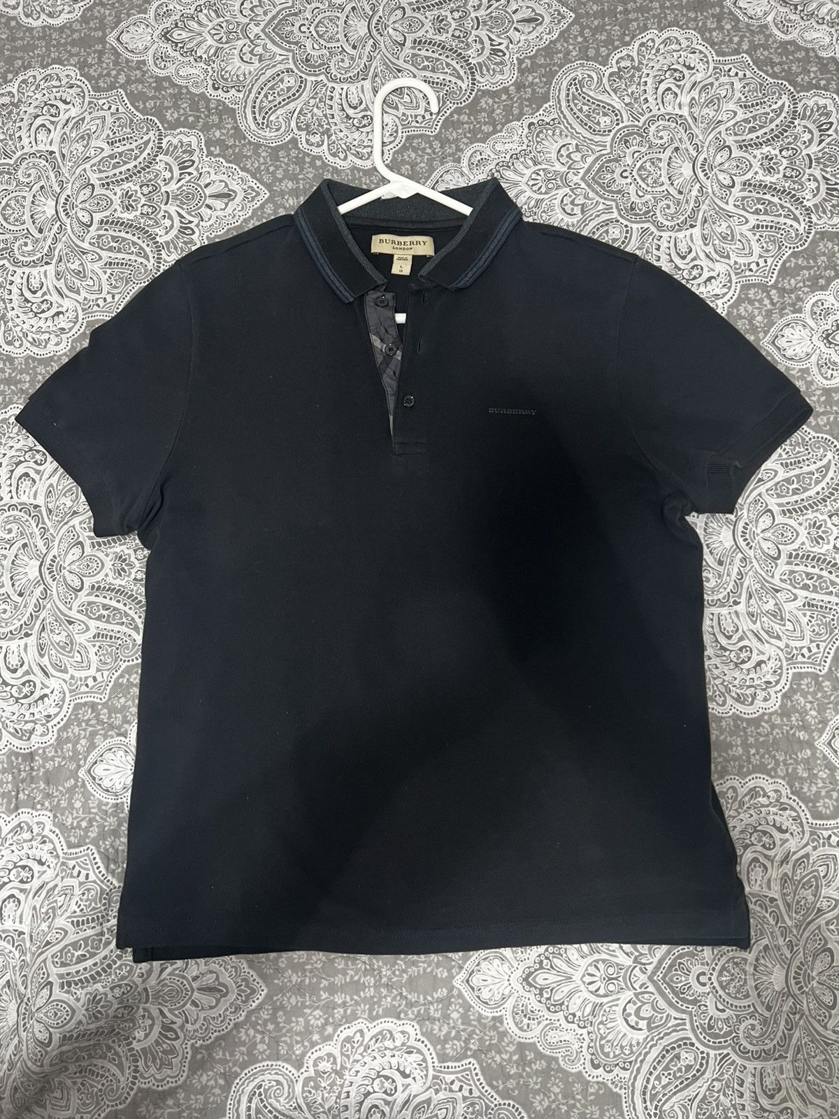 Burberry Burberry London Polo Shirt - Black - Size L Size US L / EU 52-54 / 3 - 1 Thumbnail