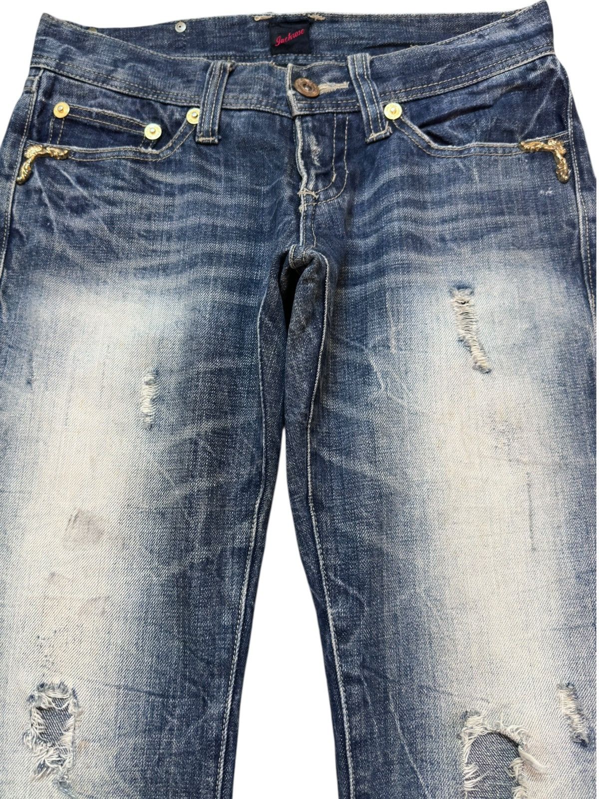 JACKROSE Vintage Jackrose Mudwash Flare Grunge Distressed Denim Size US 30 / EU 46 - 2 Thumbnail