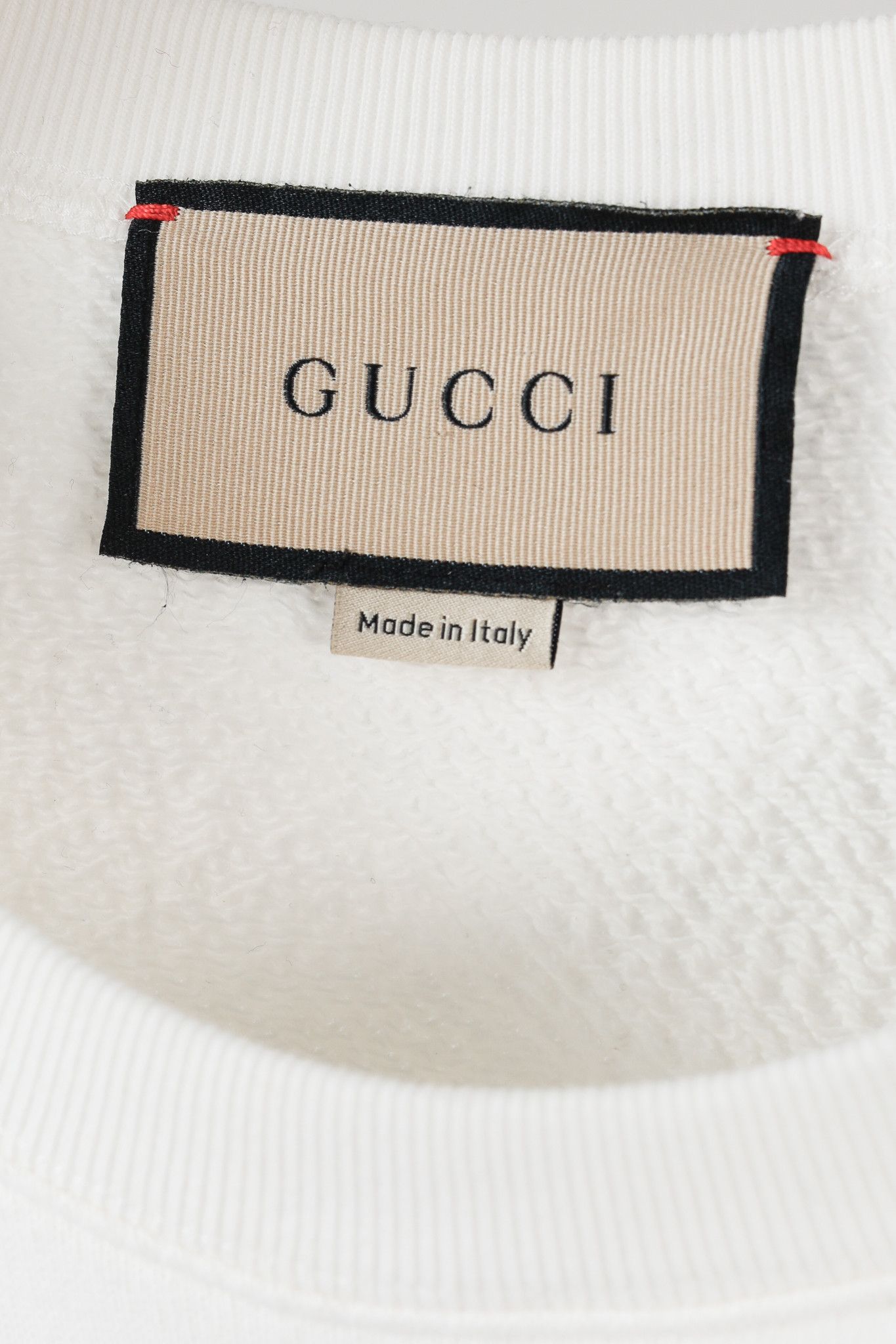 Gucci Gucci 1921 White Cotton French-Terry Crystal-Logo Sweatshirt Size XS / US 0-2 / IT 36-38 - 4 Thumbnail