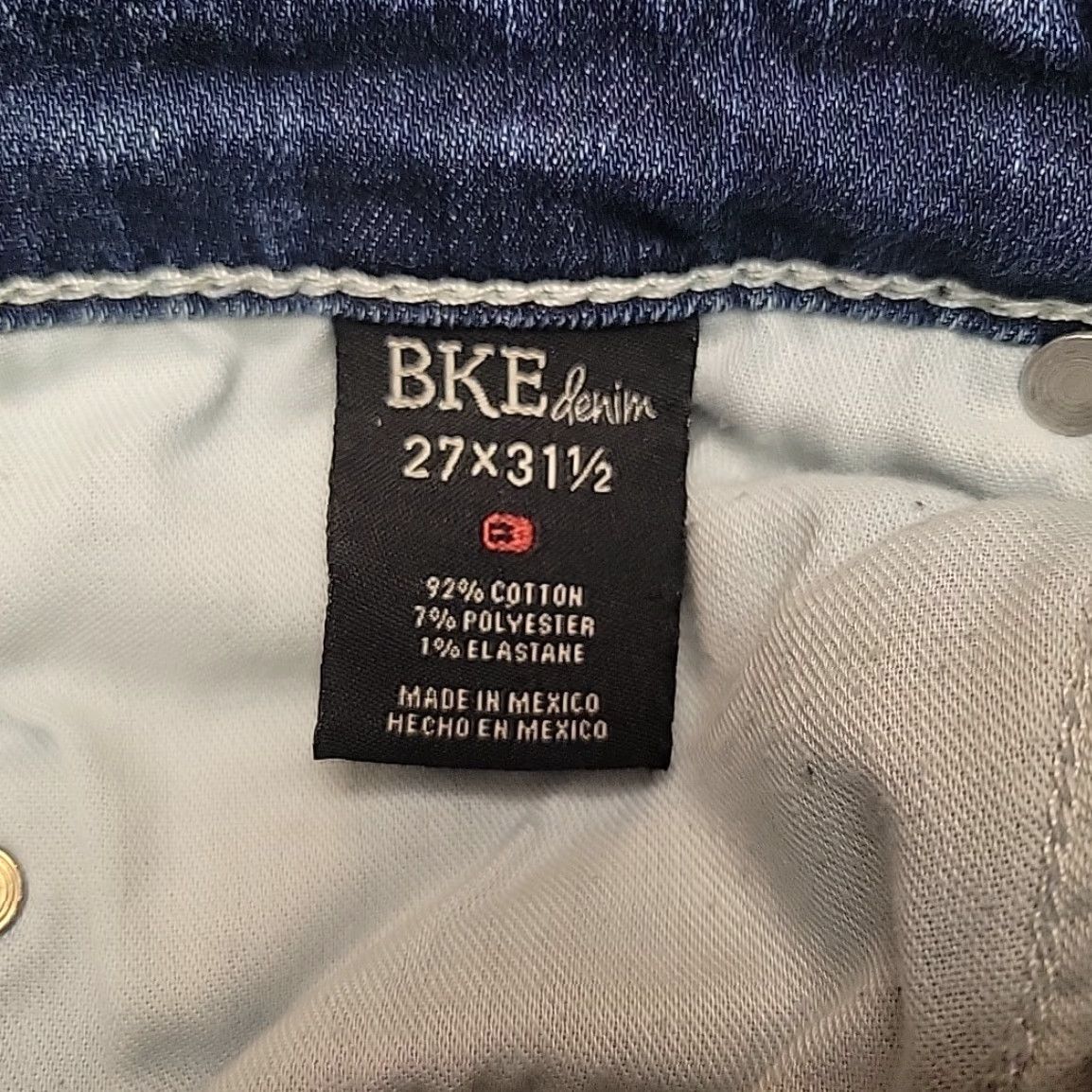 BKE VINTAGE Bke Jeans Womens 27x31.5 Blue Denim Stella Thick Whipstitch Western Cowboy Pants Size 27" / US 4 / IT 40 - 4 Thumbnail