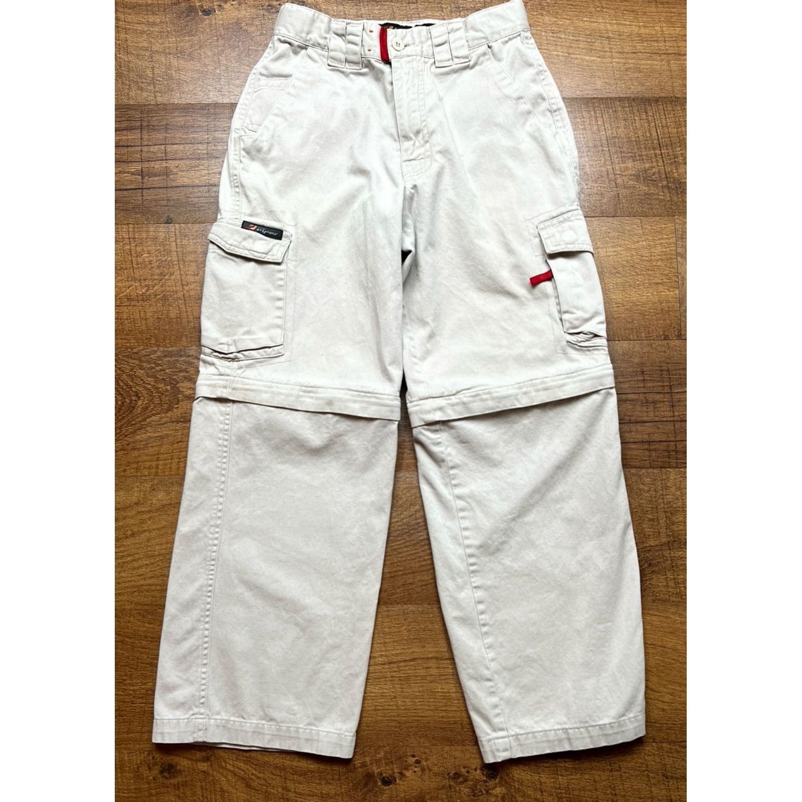 Lee VTG Lee Pipes Baggy Cargo Pants Mens Size 25X26 Beige Jnco Style 90s Wide Leg Pants Mens Baggy Cargo Jnco 90s Theme Pipes Vintage Lee Size US 26 / EU 42 - 2 Thumbnail