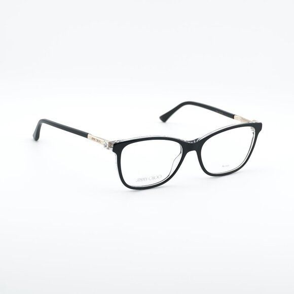 Jimmy Choo Jimmy Choo JC274 07C5 00 Eyeglasses Black/Crystal/Gold 53mm Size ONE SIZE - 1 Thumbnail