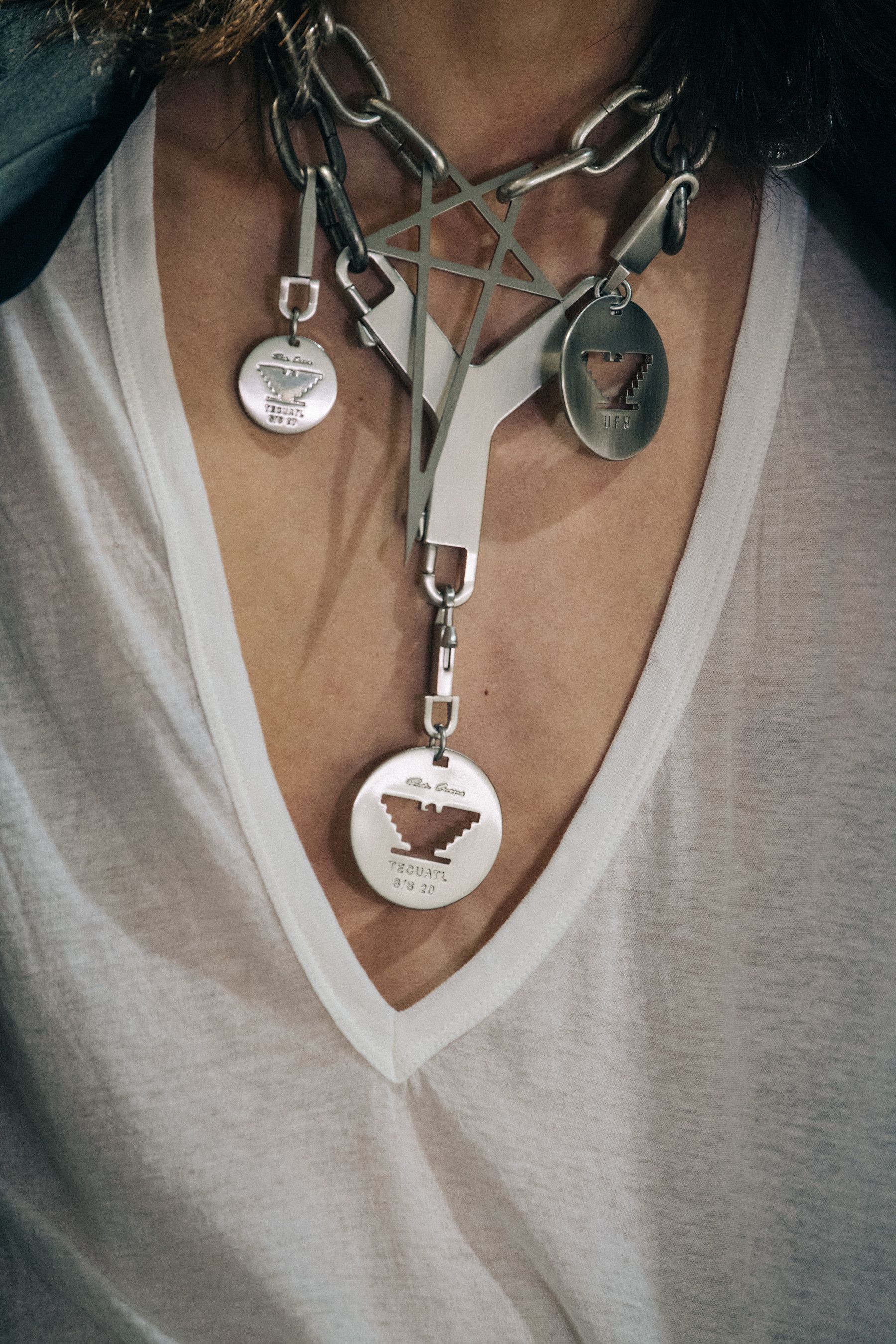 Rick Owens 💥RARE TECUATL RUNWAY UFW CHARM CERBERUS CHOKER NECKLACE Size ONE SIZE - 12 Thumbnail