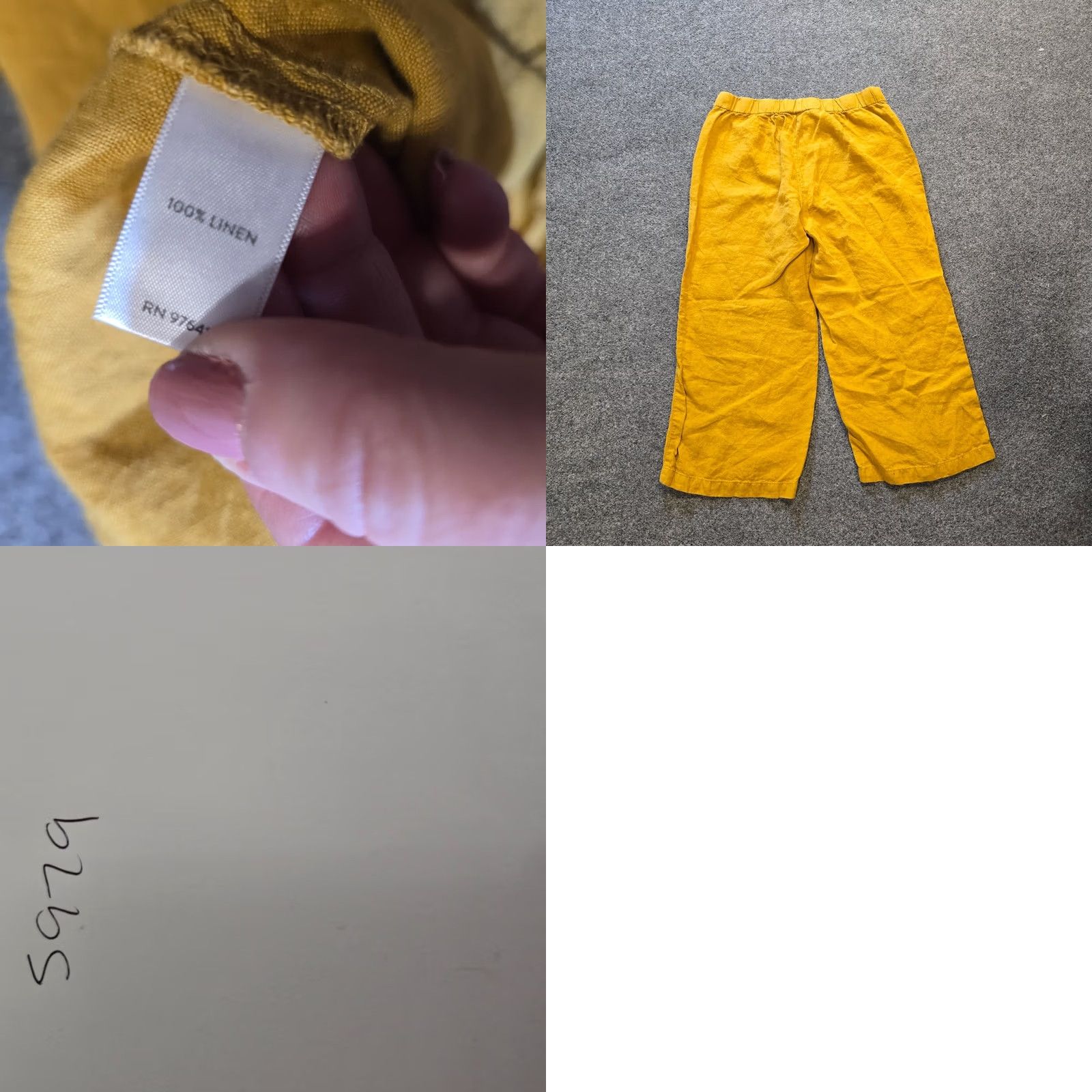 J. Jill J. Jill Pants Womens XS Petite Yellow Wide-Leg Linen Cropped Beachy Capsule Shirt/Bottom? Size 26" / US 2 / IT 38 - 8 Thumbnail