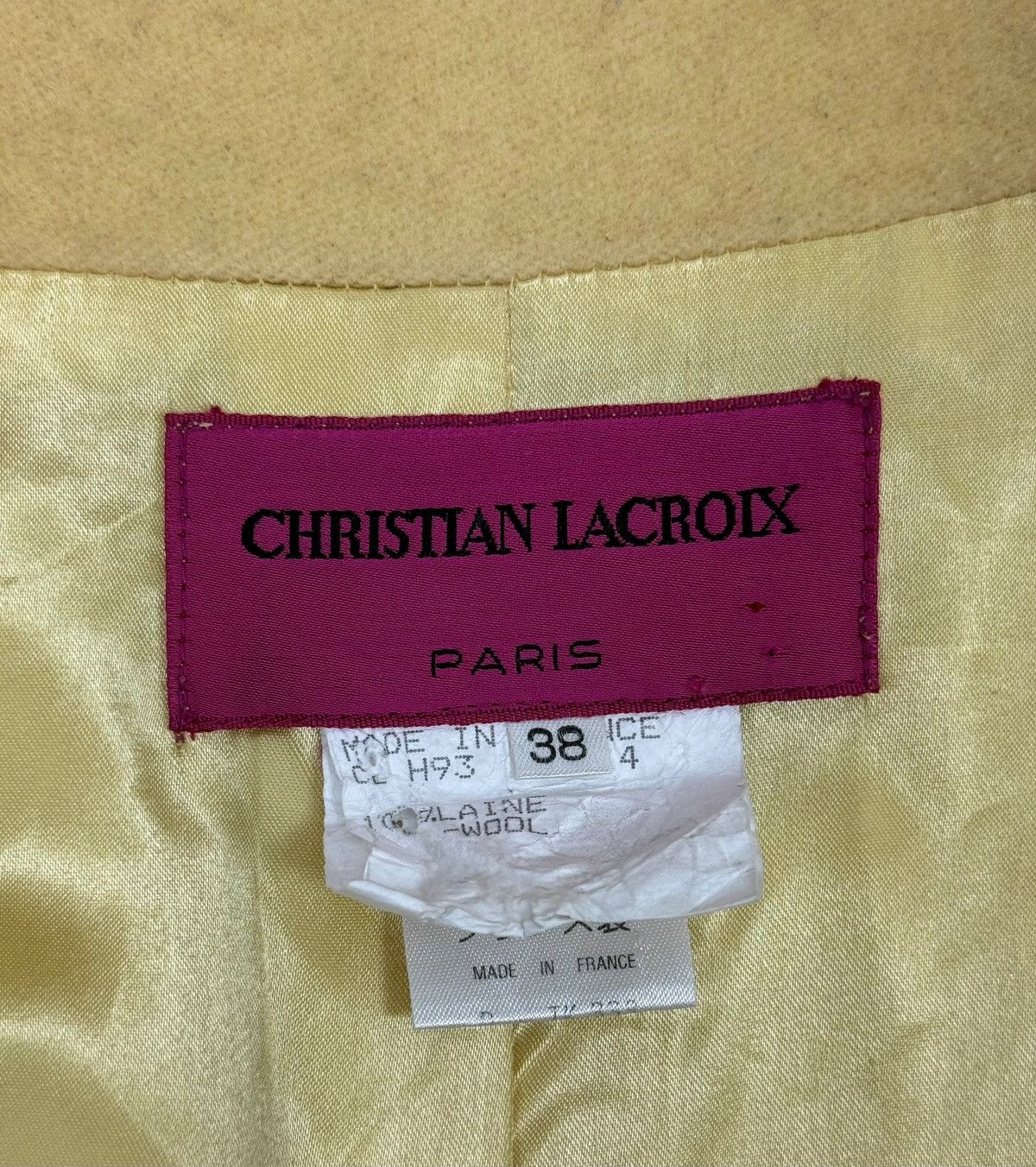 Christian Lacroix × Vintage Christian Lacroix Lana Wool Vintage Coat size 38 Size XS / US 0-2 / IT 36-38 - 12 Thumbnail