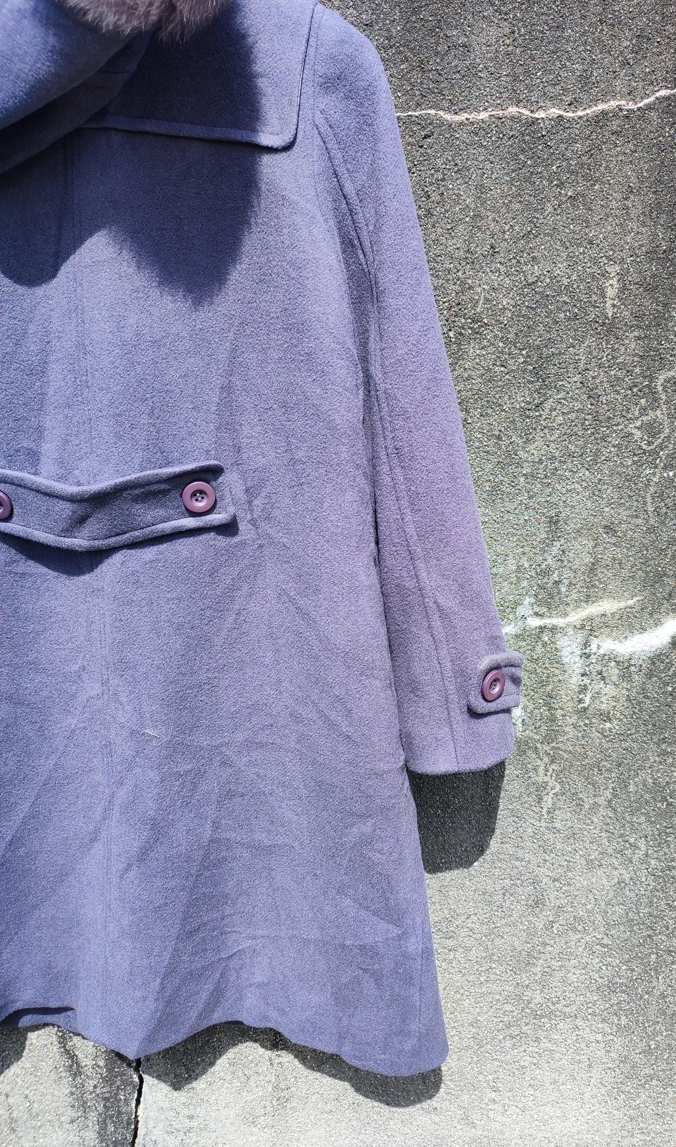 Jil Stuart Jill Stuart Wool Duffle Coat with Faux Fur Trim – Lavender Size M / US 6-8 / IT 42-44 - 7 Thumbnail