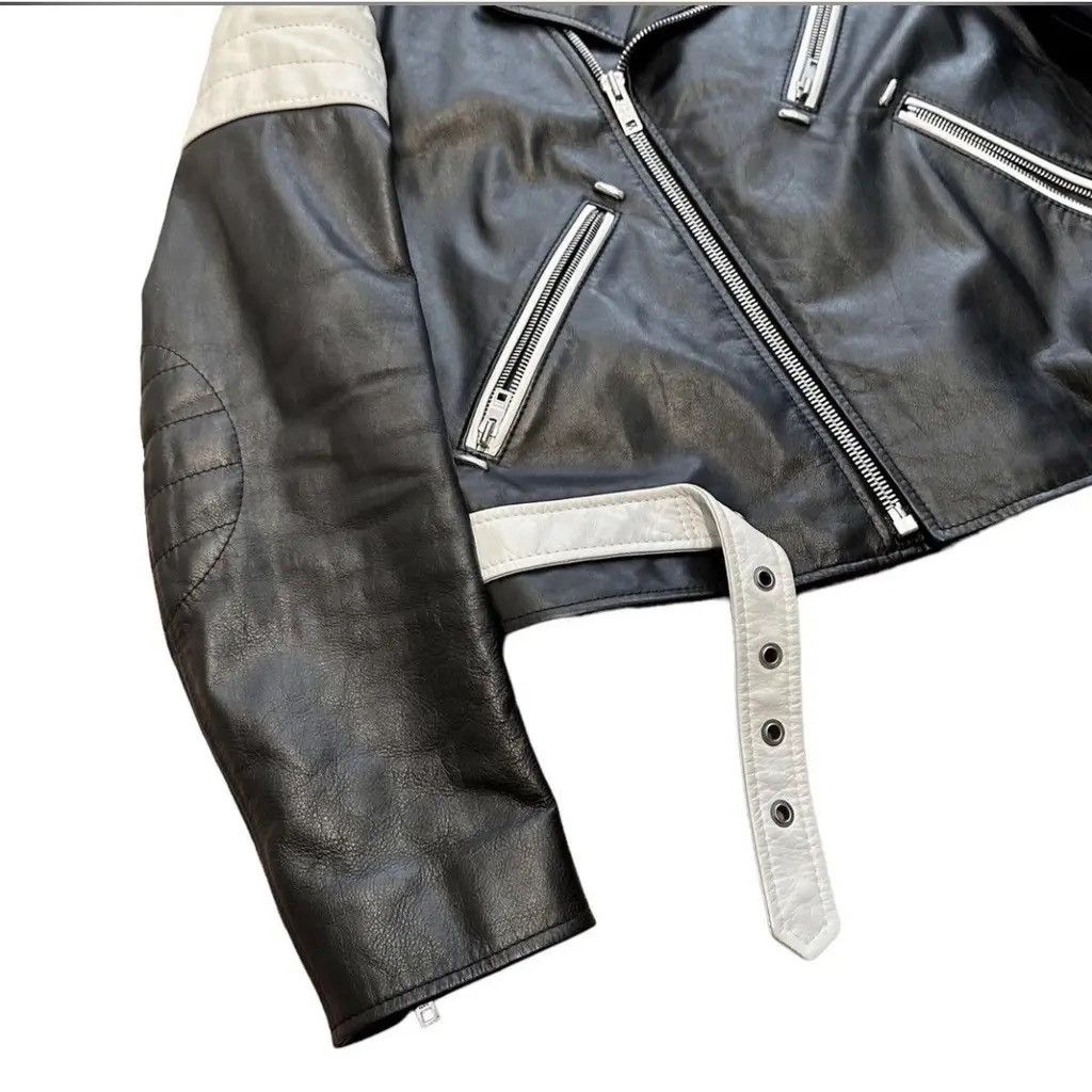 Celine Celine SS19 Hedi Slimane Two-Tone Biker Leather Jacket Size US L / EU 52-54 / 3 - 5 Thumbnail