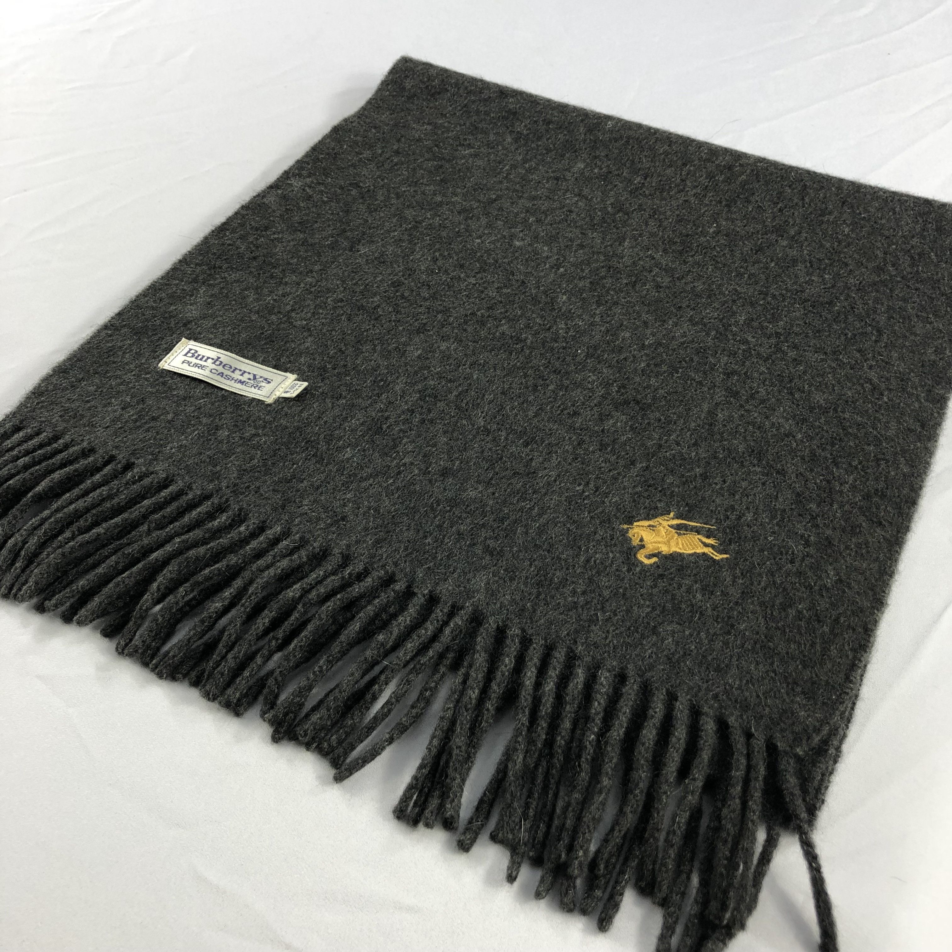 Burberry Burberrys Pure Cashmere Scarf Muffler Neckwear V1014 Size ONE SIZE - 3 Thumbnail