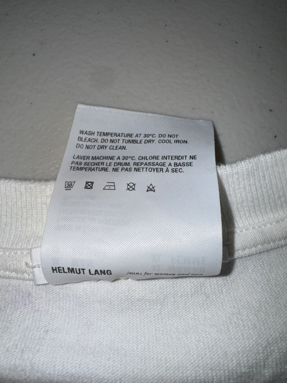 Helmut Lang Helmut Lang Little Short Sleeve HL Logo Tee White Size US M / EU 48-50 / 2 - 5 Thumbnail