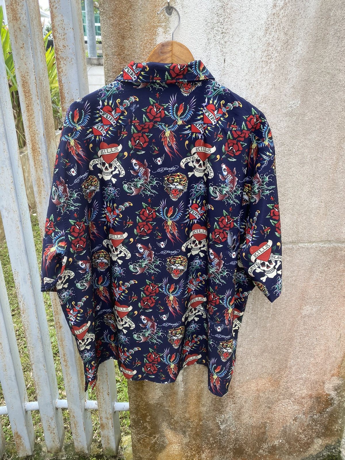 Ed Hardy × Vintage Vintage ED HARDY tatoo oversized Shirt hiphop style Size US L / EU 52-54 / 3 - 7 Thumbnail