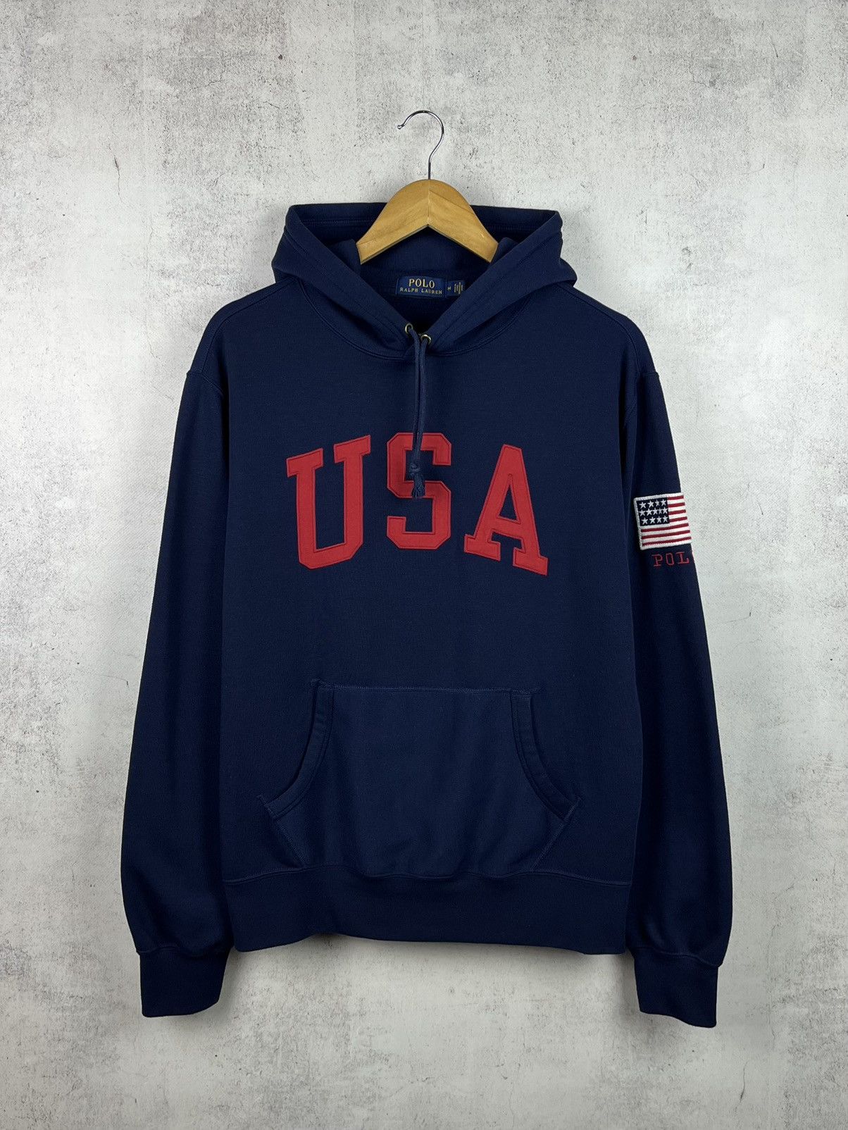 Polo Ralph Lauren Polo Ralph Lauren USA Flag Big Logo Hoodie Hype Y2K Retro Size US M / EU 48-50 / 2 - 1 Thumbnail