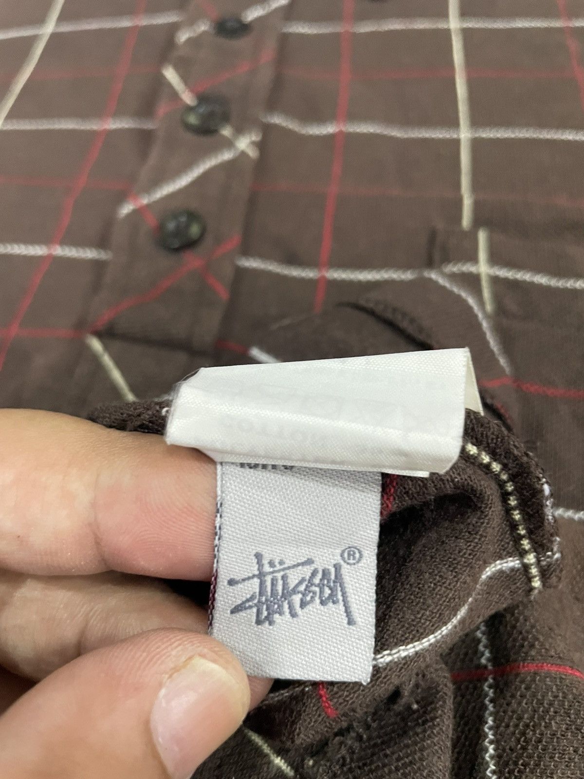Stussy Vintage Stussy Collar Stripe Short slevee Size US L / EU 52-54 / 3 - 8 Thumbnail