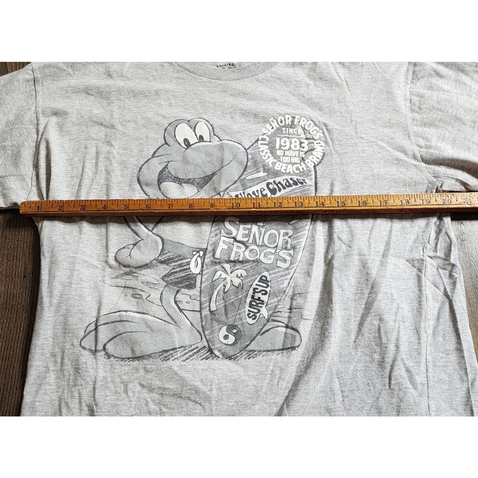 Vintage SENOR FROGS T-Shirt Mens L Shirt Crew Neck Gray Cotton Surfs Up Mazatlan Mexico Travel Souvenir Wave Rider Size US L / EU 52-54 / 3 - 4 Thumbnail