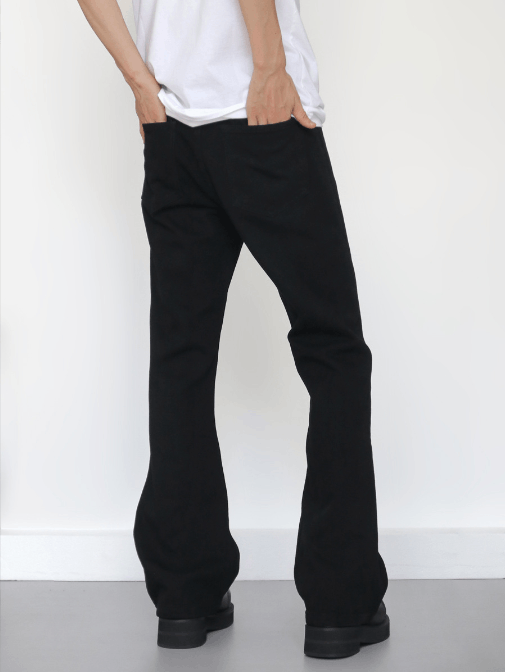 Japanese Brand × Vintage Retro black men's versatile straight casual flared jeans Size US 32 / EU 48 - 2 Thumbnail