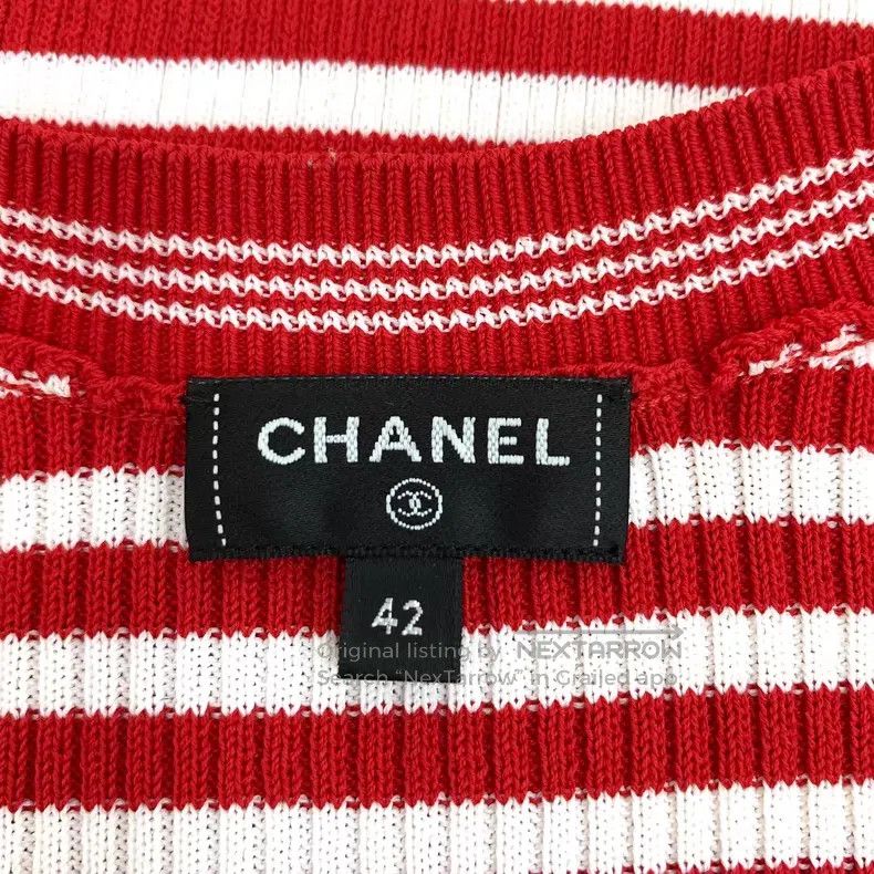 Chanel Chanel 23 red striped logo letter clover inlaid flower V-n Size M / US 6-8 / IT 42-44 - 5 Thumbnail